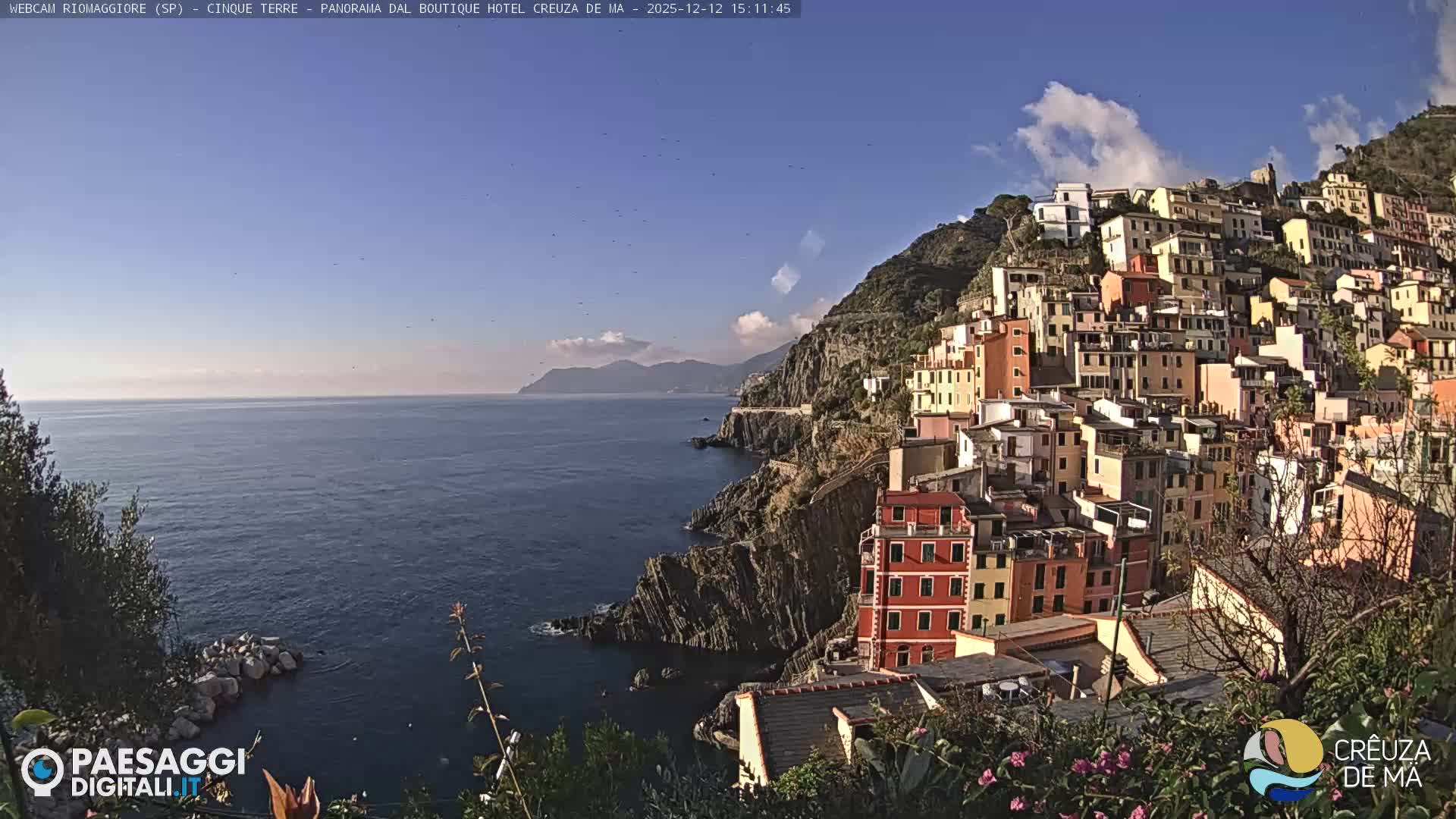 Cinque Terre, Riomaggiore Village Live Cam  - La Spezia, Liguria, Italy