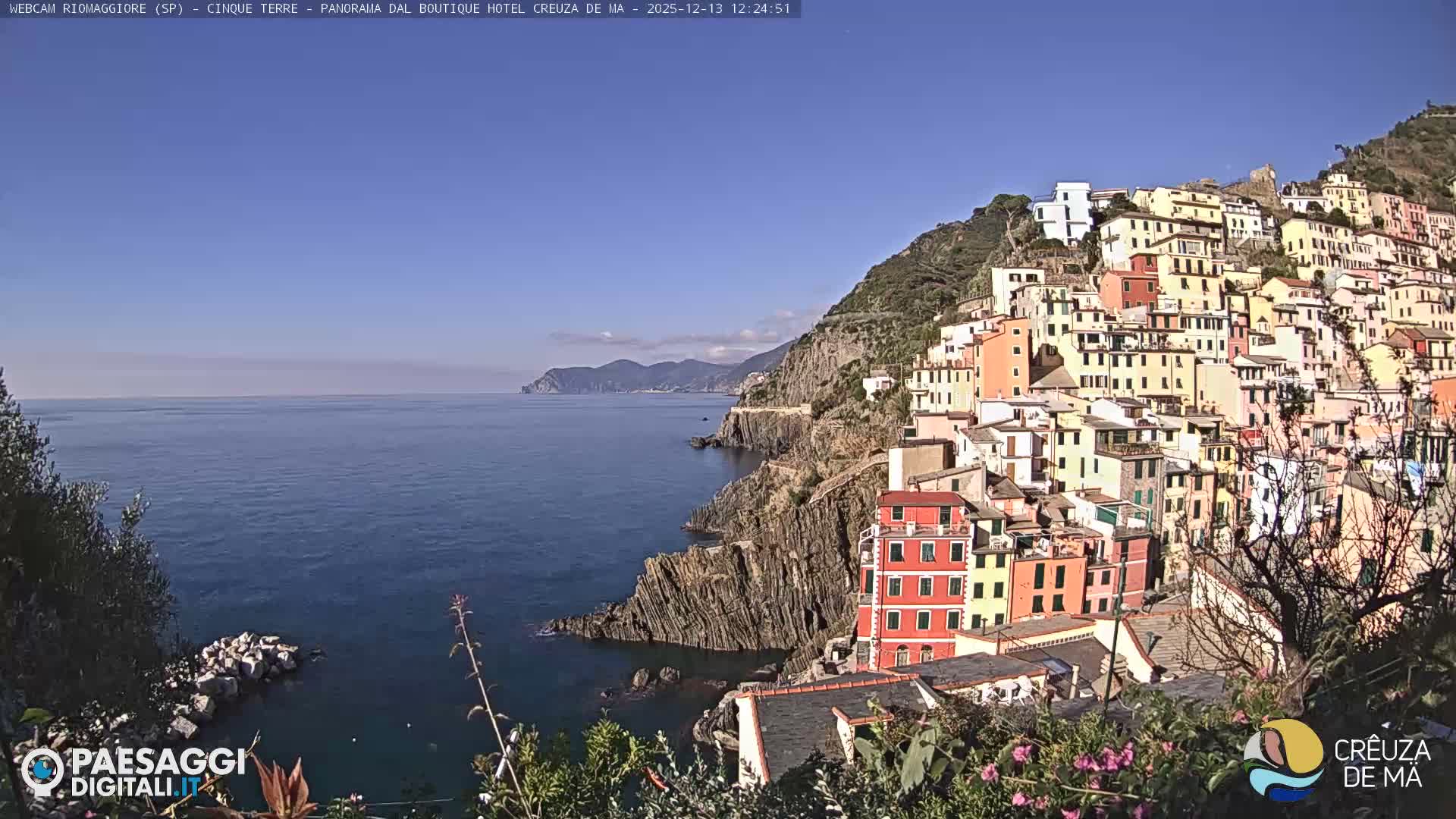 Cinque Terre, Riomaggiore Village Live Cam  - La Spezia, Liguria, Italy