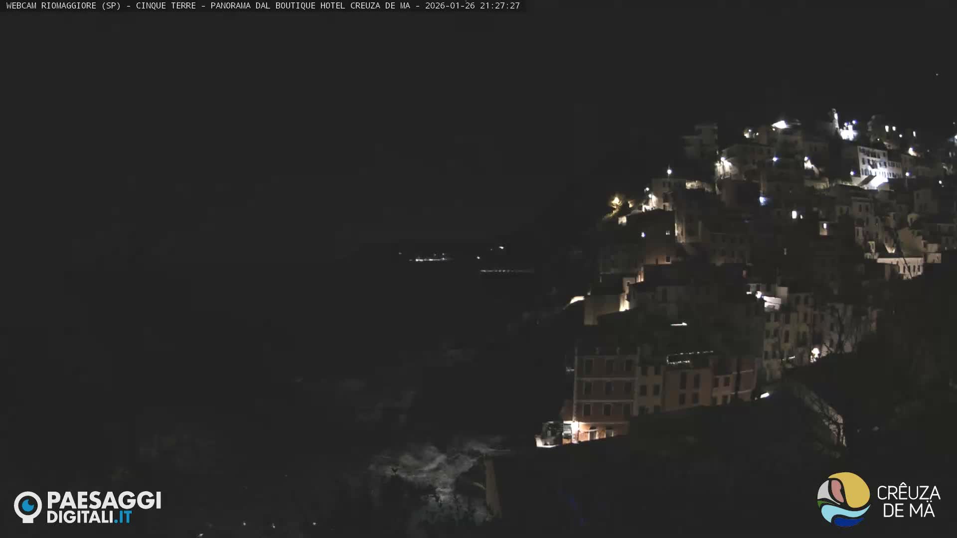 Cinque Terre, Riomaggiore Village Live Cam  - La Spezia, Liguria, Italy