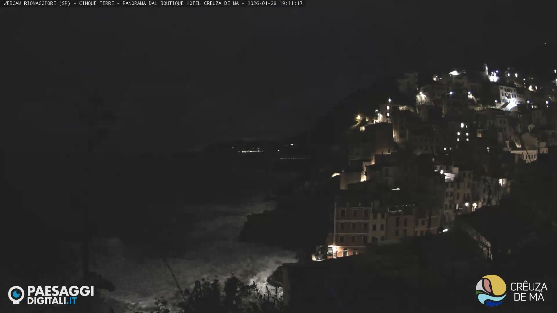 Cinque Terre, Riomaggiore Village Live Cam  - La Spezia, Liguria, Italy