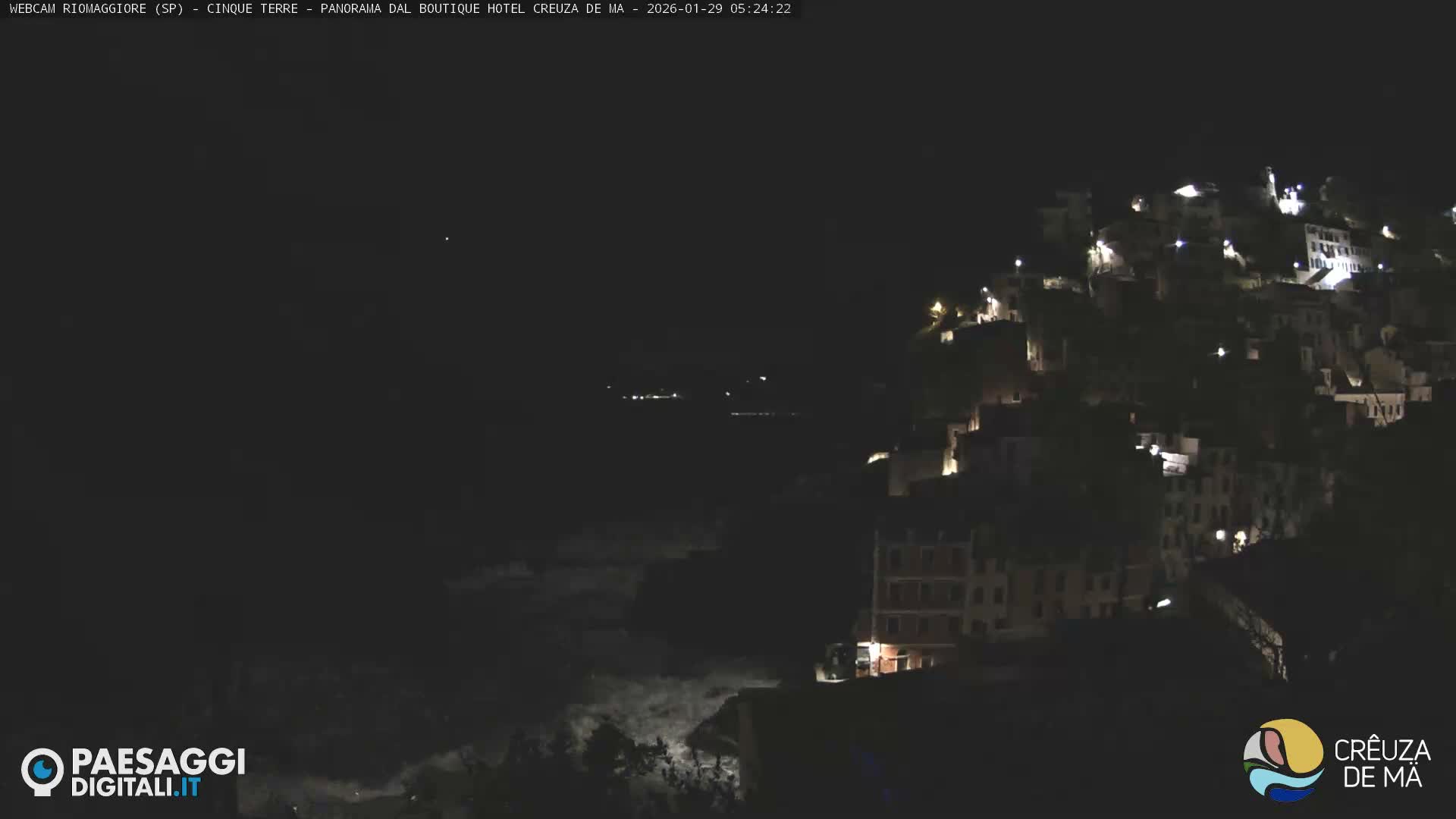 Cinque Terre, Riomaggiore Village Live Cam  - La Spezia, Liguria, Italy