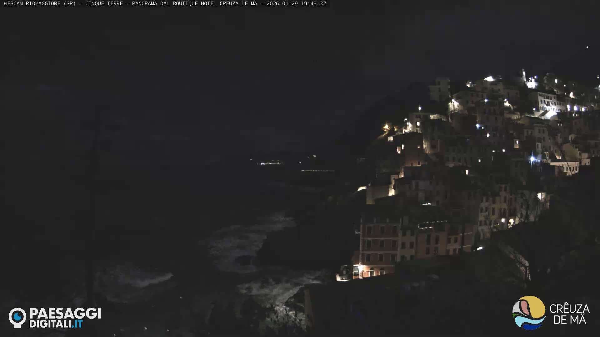 Cinque Terre, Riomaggiore Village Live Cam  - La Spezia, Liguria, Italy