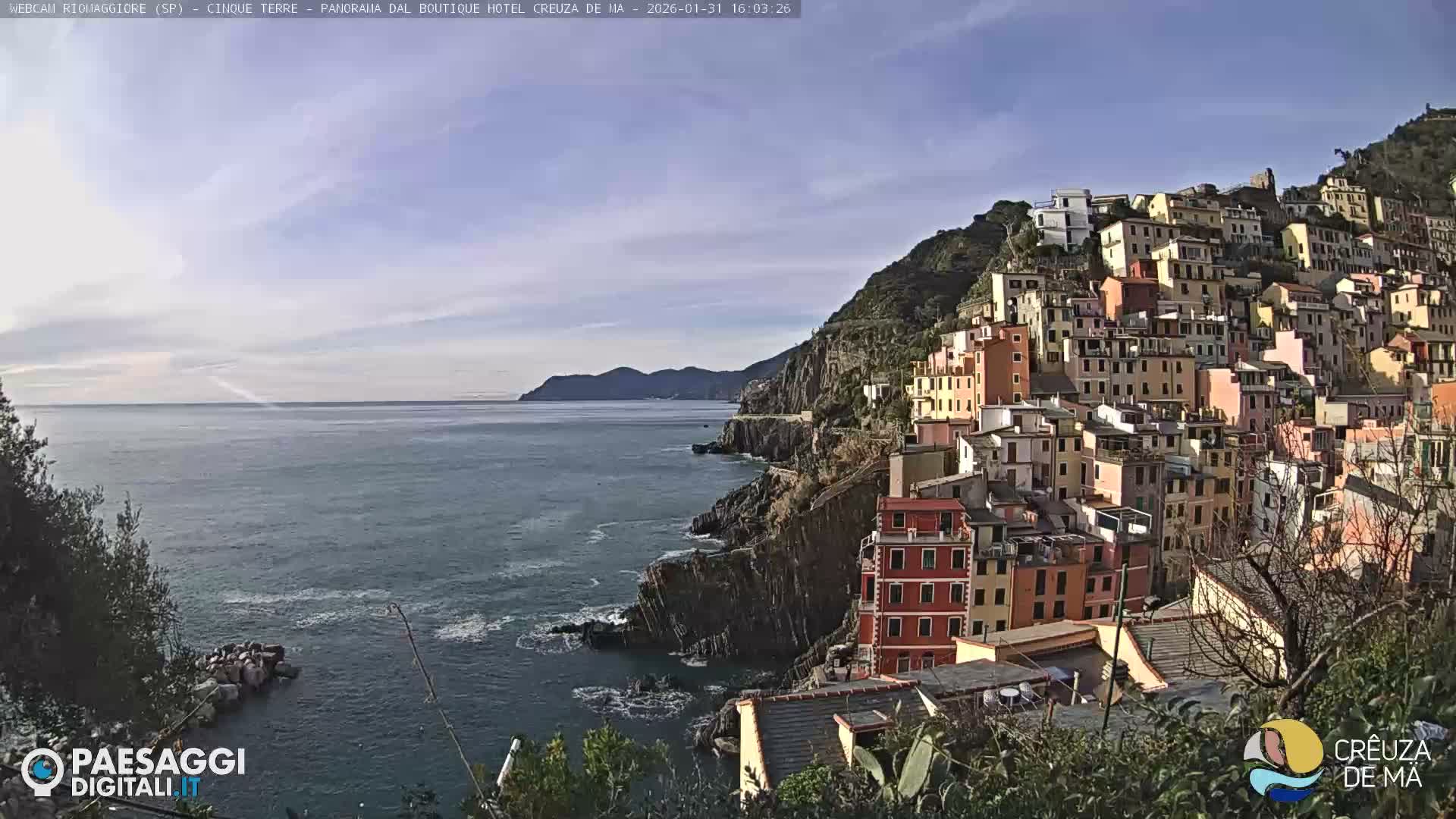 Cinque Terre, Riomaggiore Village Live Cam  - La Spezia, Liguria, Italy