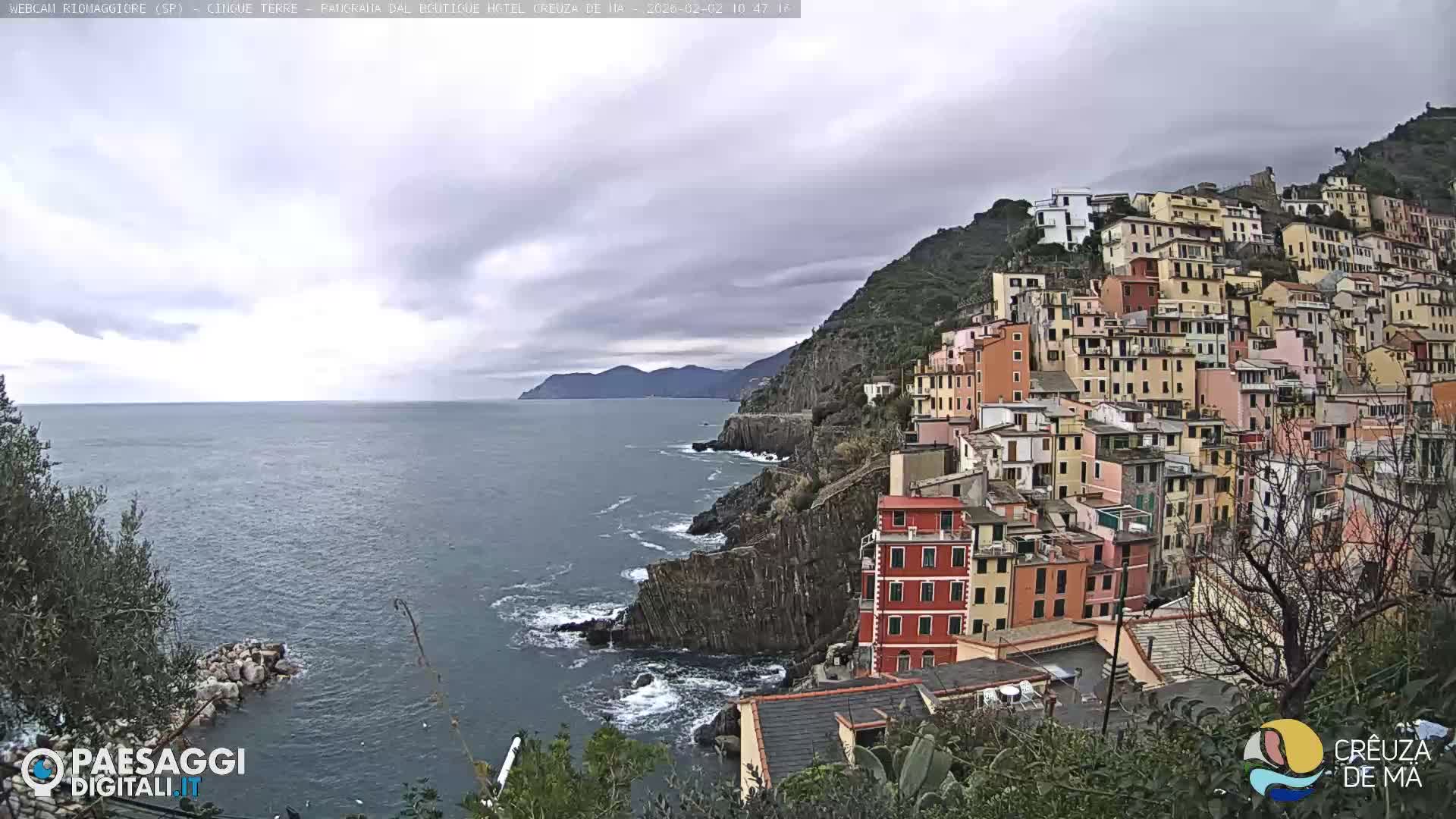 Cinque Terre, Riomaggiore Village Live Cam  - La Spezia, Liguria, Italy