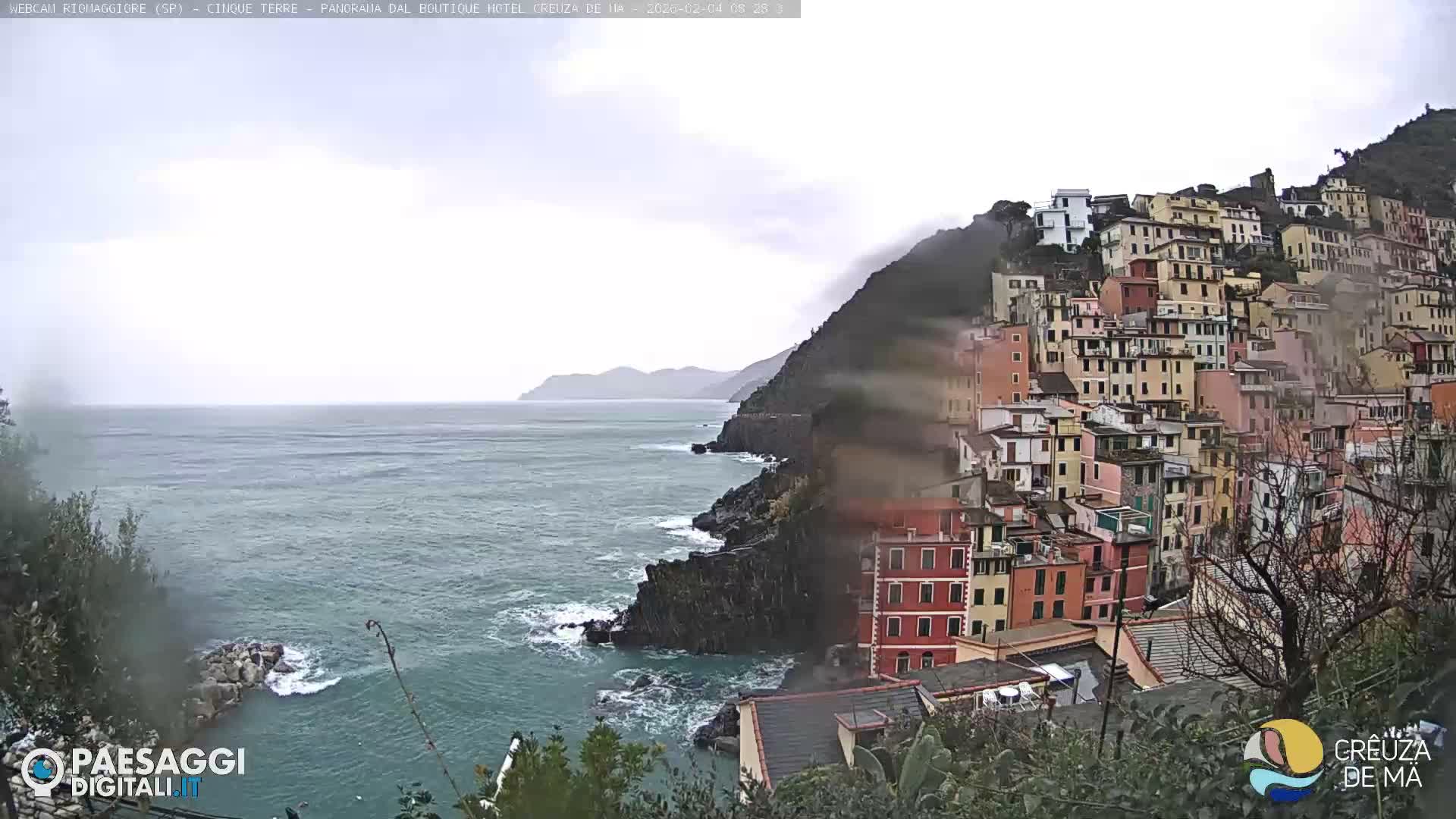 Cinque Terre, Riomaggiore Village Live Cam  - La Spezia, Liguria, Italy