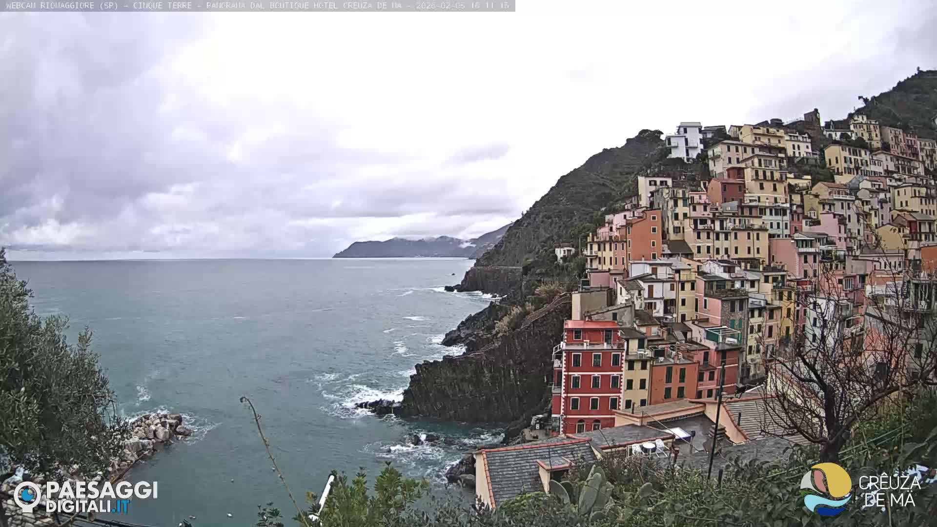 Cinque Terre, Riomaggiore Village Live Cam  - La Spezia, Liguria, Italy