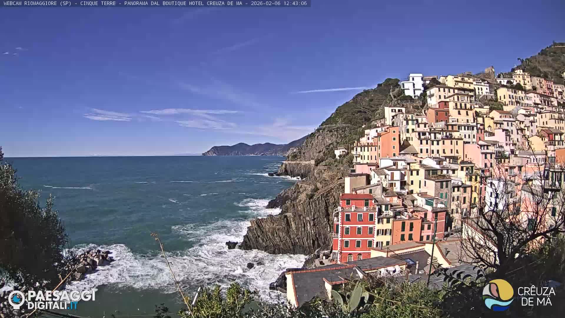 Cinque Terre, Riomaggiore Village Live Cam  - La Spezia, Liguria, Italy