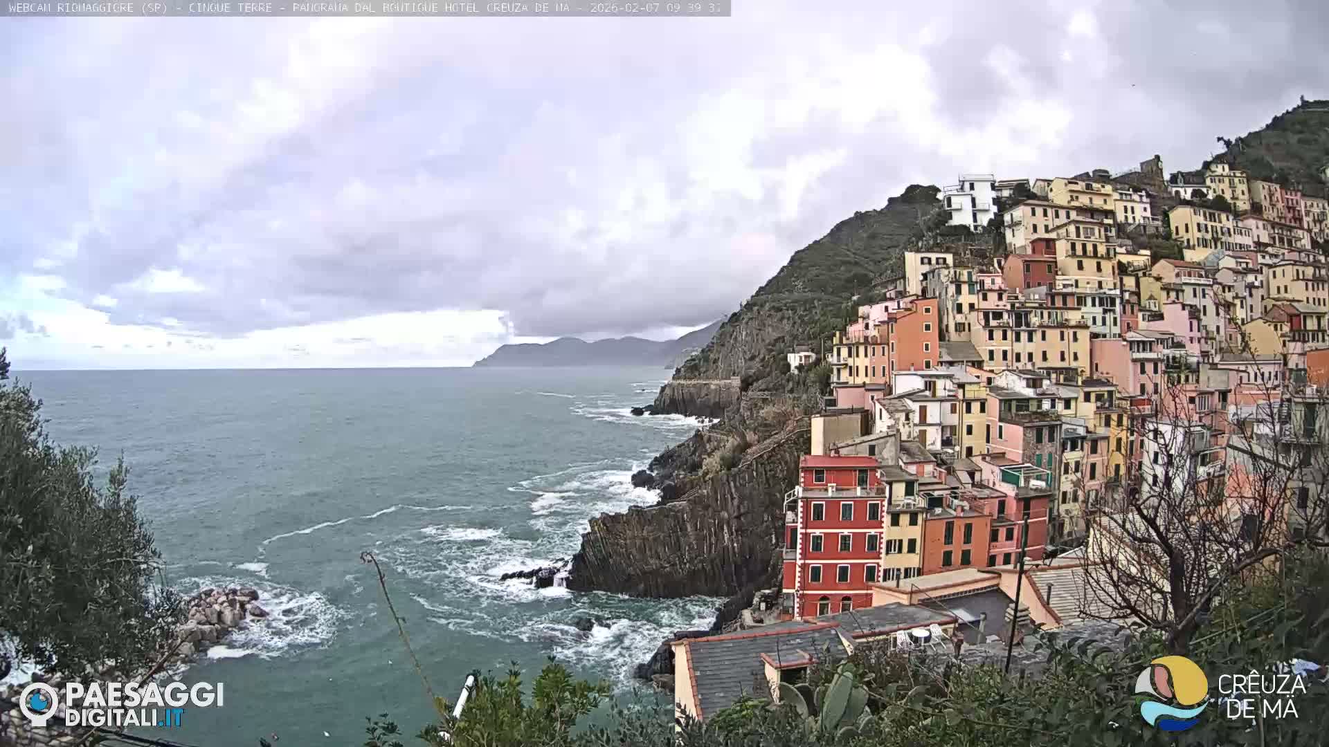 Cinque Terre, Riomaggiore Village Live Cam  - La Spezia, Liguria, Italy