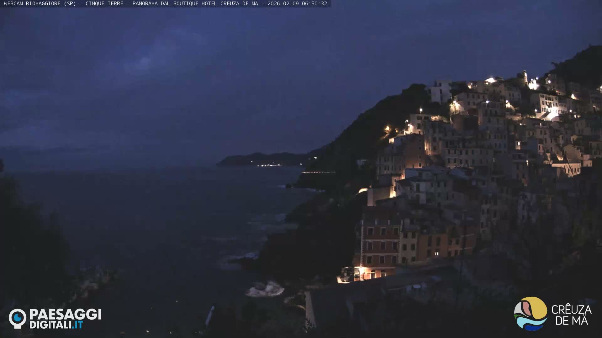 Cinque Terre, Riomaggiore Village Live Cam  - La Spezia, Liguria, Italy