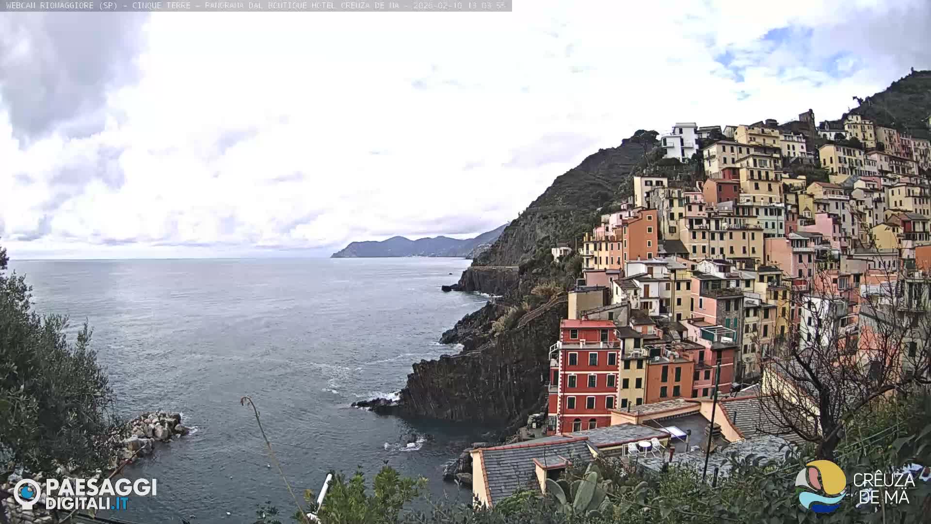 Cinque Terre, Riomaggiore Village Live Cam  - La Spezia, Liguria, Italy