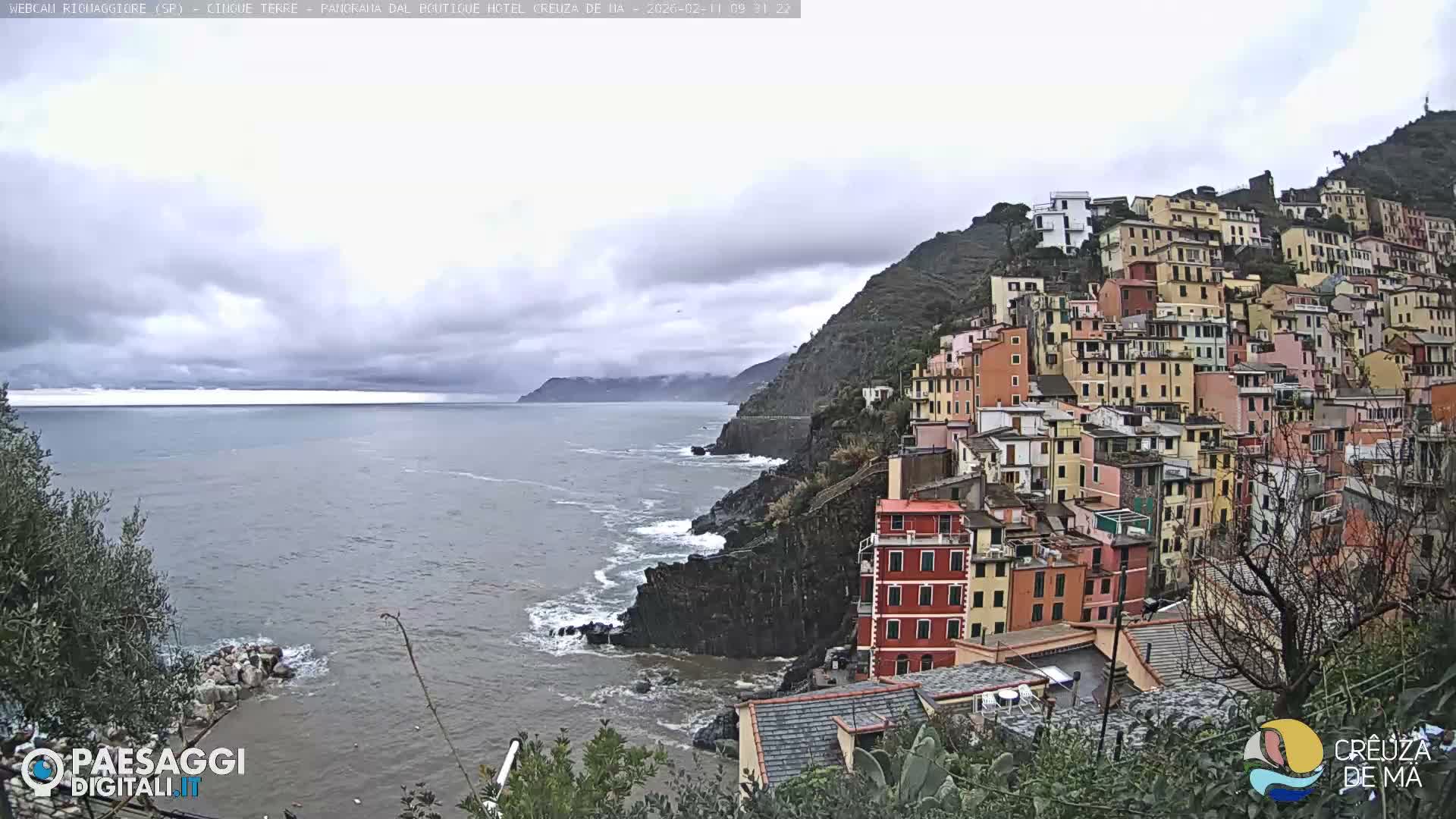 Cinque Terre, Riomaggiore Village Live Cam  - La Spezia, Liguria, Italy