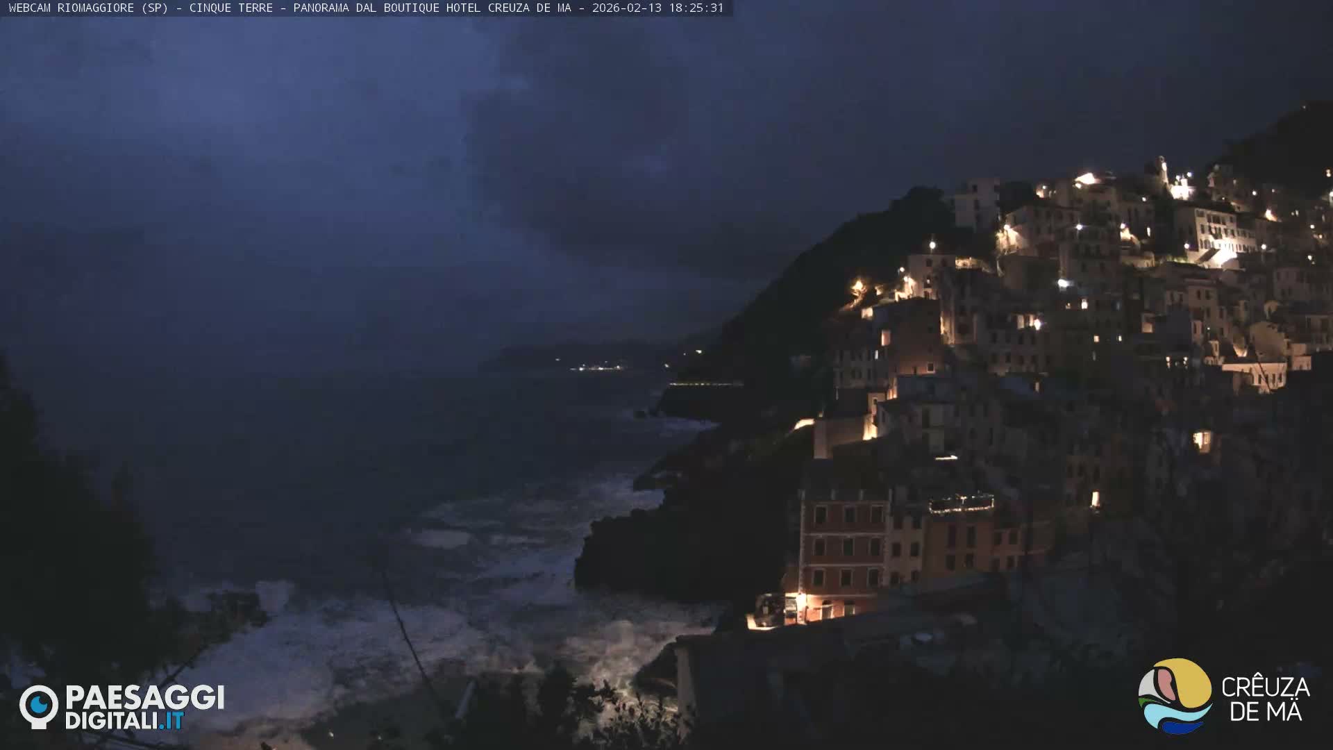 Cinque Terre, Riomaggiore Village Live Cam  - La Spezia, Liguria, Italy
