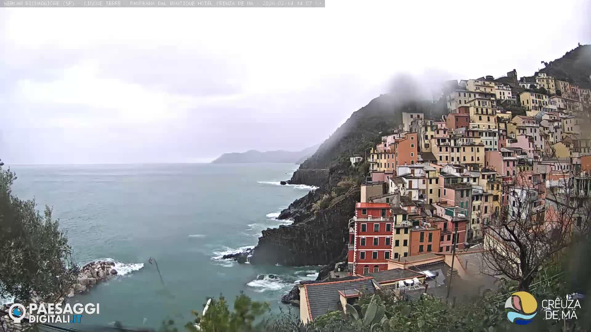 Cinque Terre, Riomaggiore Village Live Cam  - La Spezia, Liguria, Italy