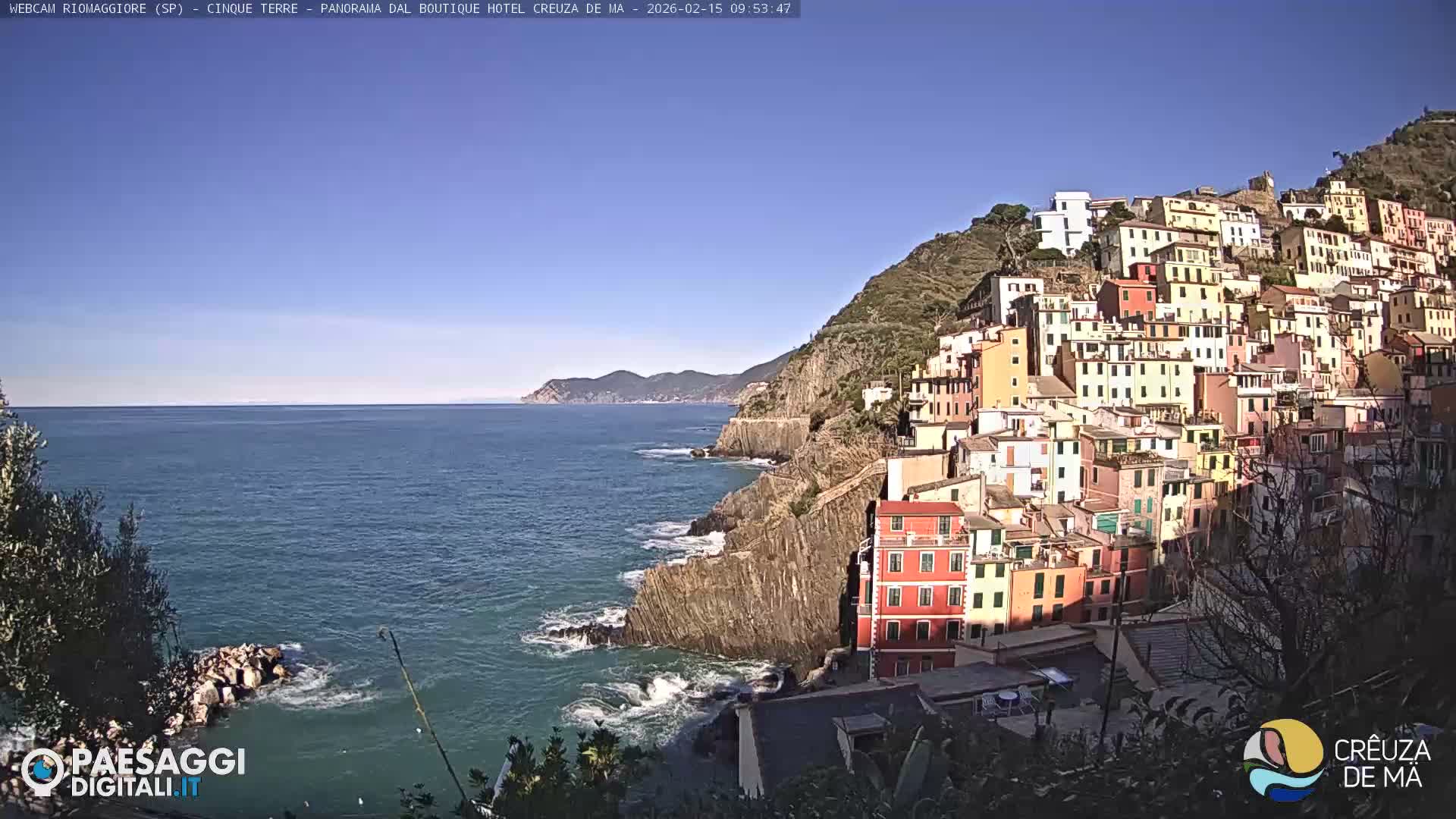 Cinque Terre, Riomaggiore Village Live Cam  - La Spezia, Liguria, Italy