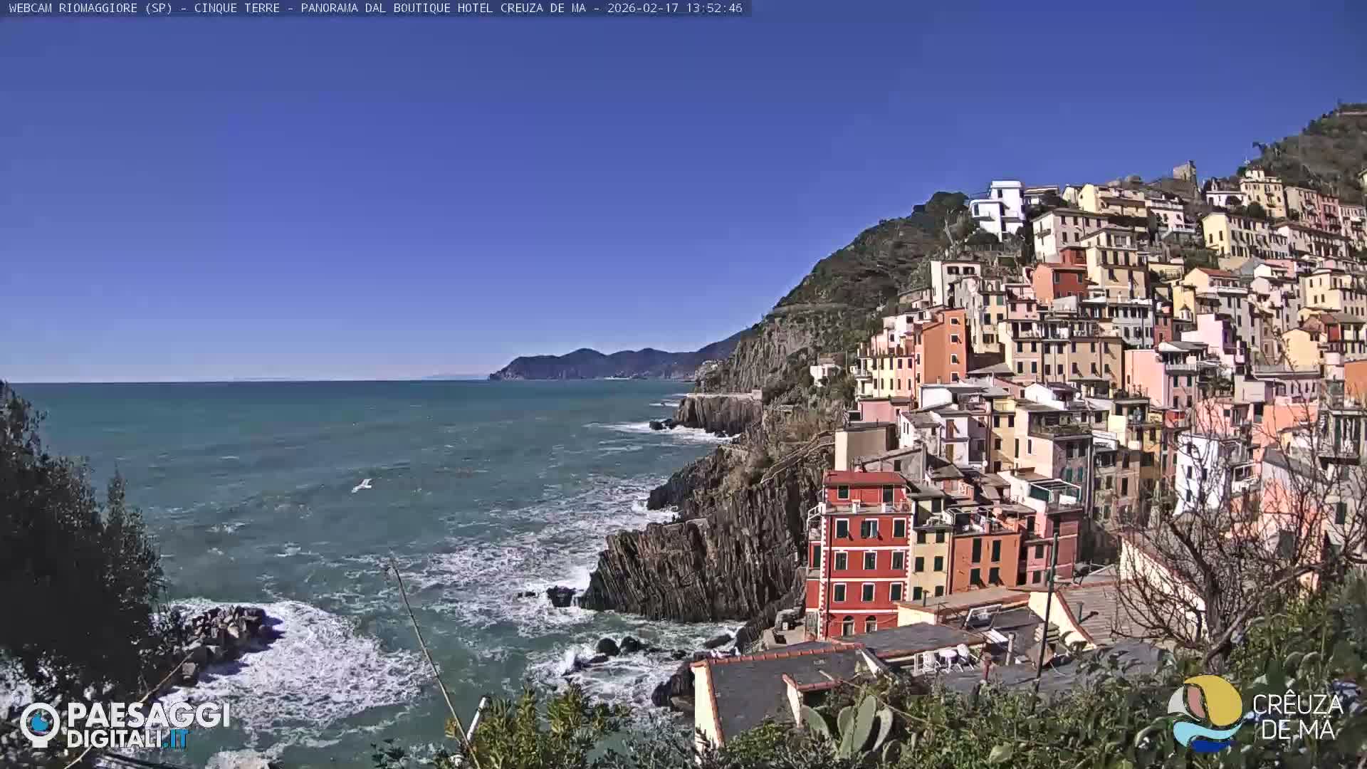 Cinque Terre, Riomaggiore Village Live Cam  - La Spezia, Liguria, Italy