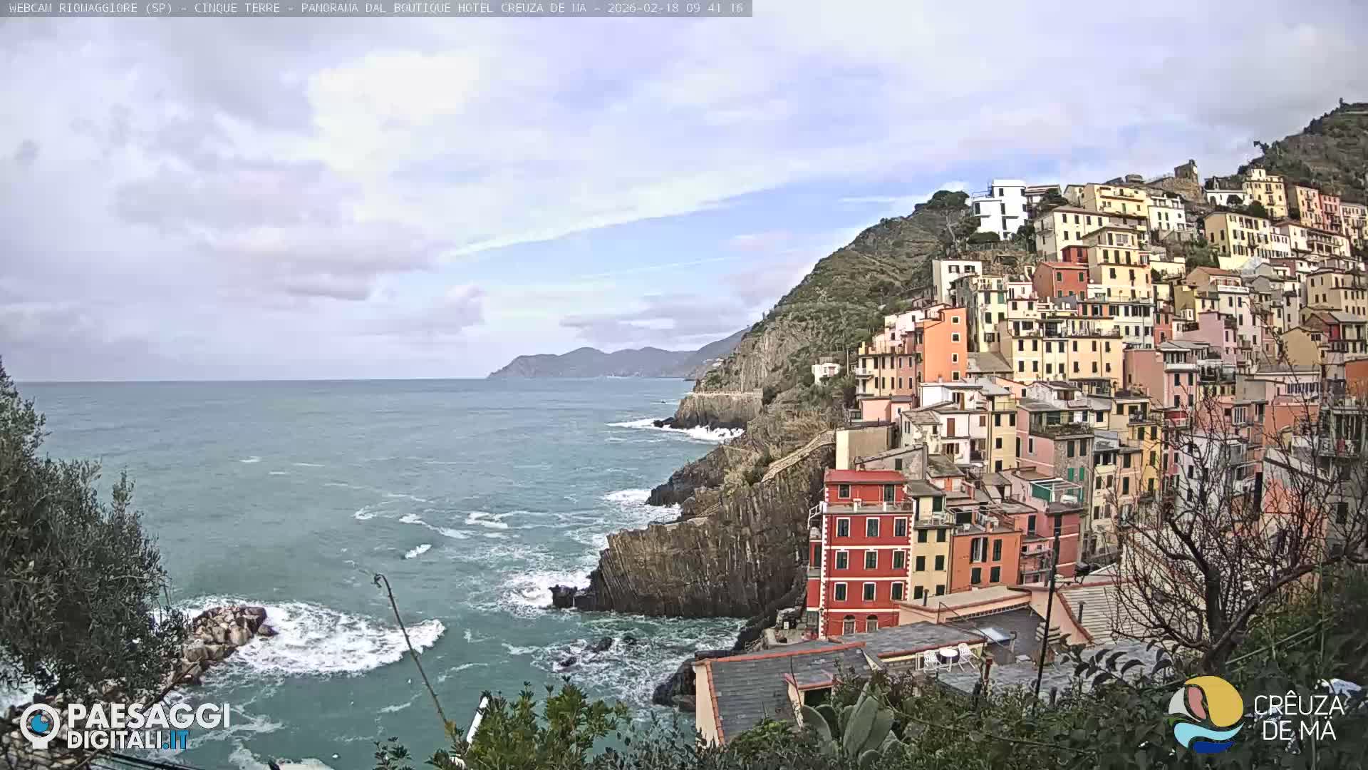 Cinque Terre, Riomaggiore Village Live Cam  - La Spezia, Liguria, Italy