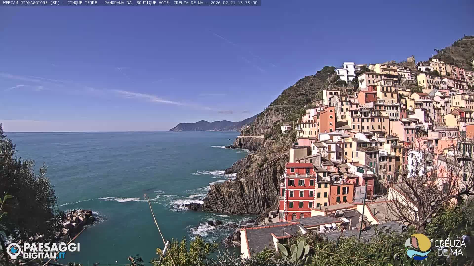 Cinque Terre, Riomaggiore Village Live Cam  - La Spezia, Liguria, Italy