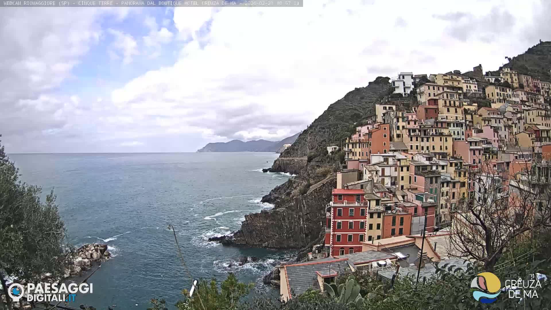 Cinque Terre, Riomaggiore Village Live Cam  - La Spezia, Liguria, Italy