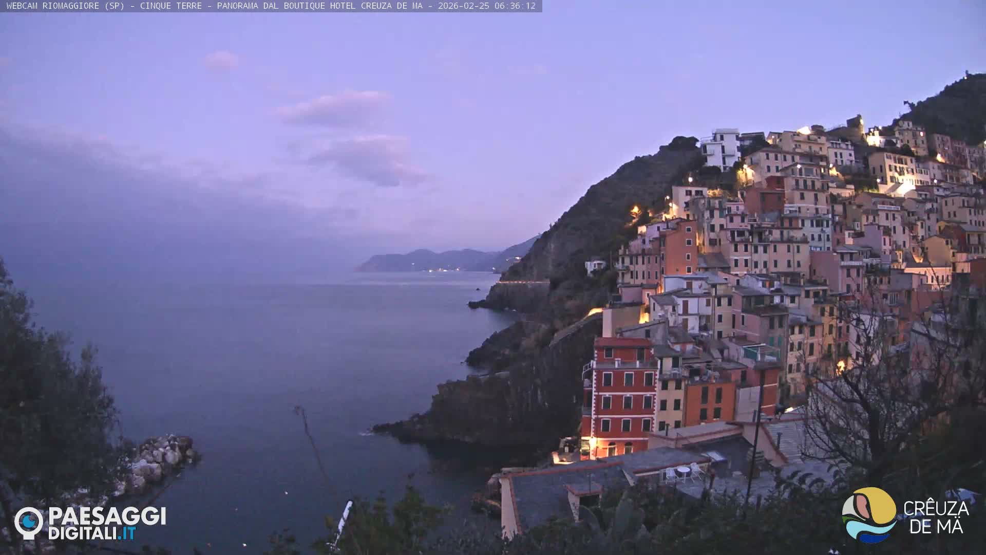 Cinque Terre, Riomaggiore Village Live Cam  - La Spezia, Liguria, Italy