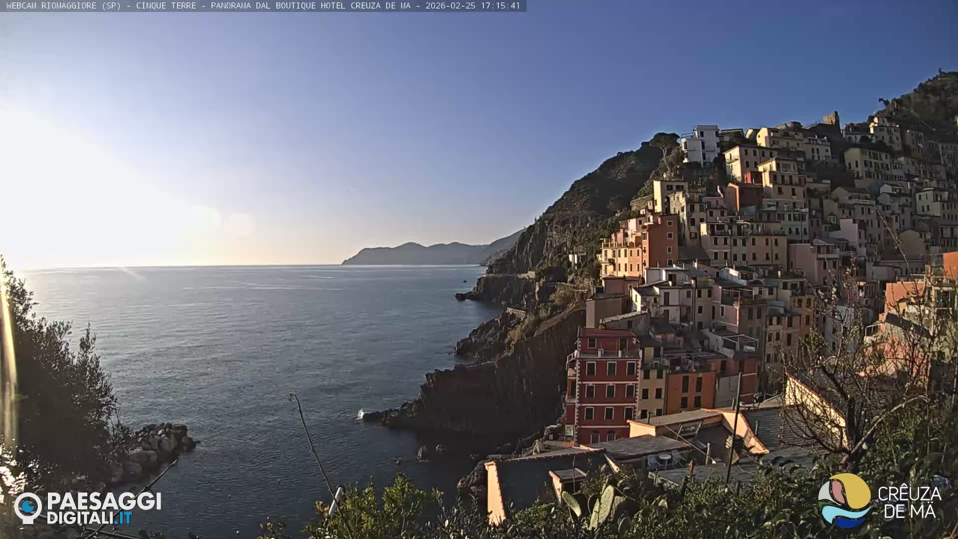 Cinque Terre, Riomaggiore Village Live Cam  - La Spezia, Liguria, Italy