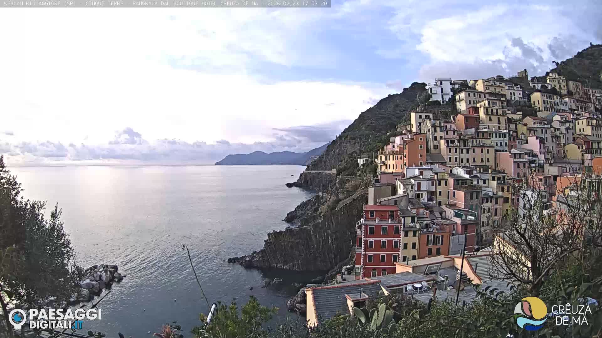 Cinque Terre, Riomaggiore Village Live Cam  - La Spezia, Liguria, Italy