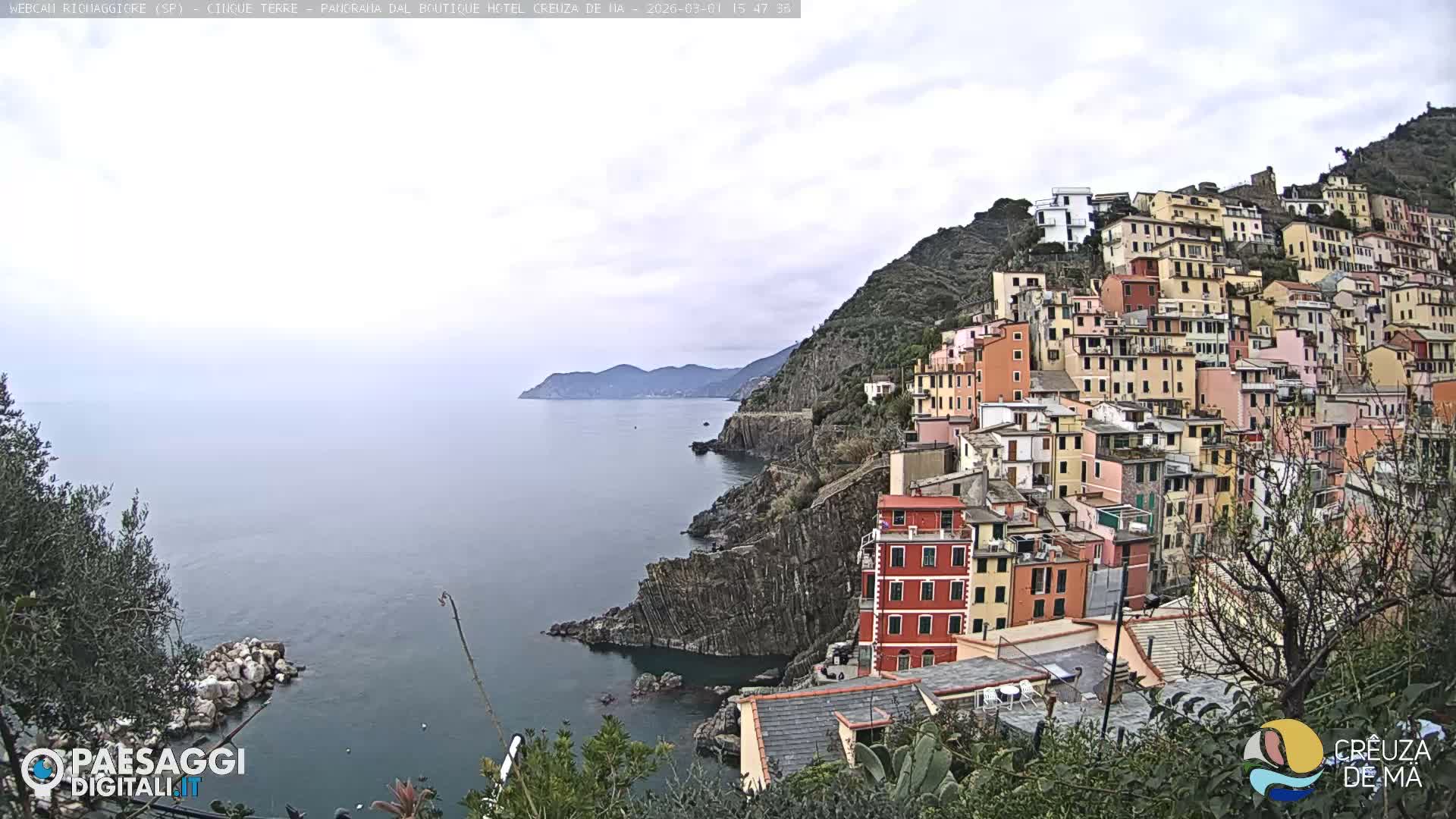 Cinque Terre, Riomaggiore Village Live Cam  - La Spezia, Liguria, Italy