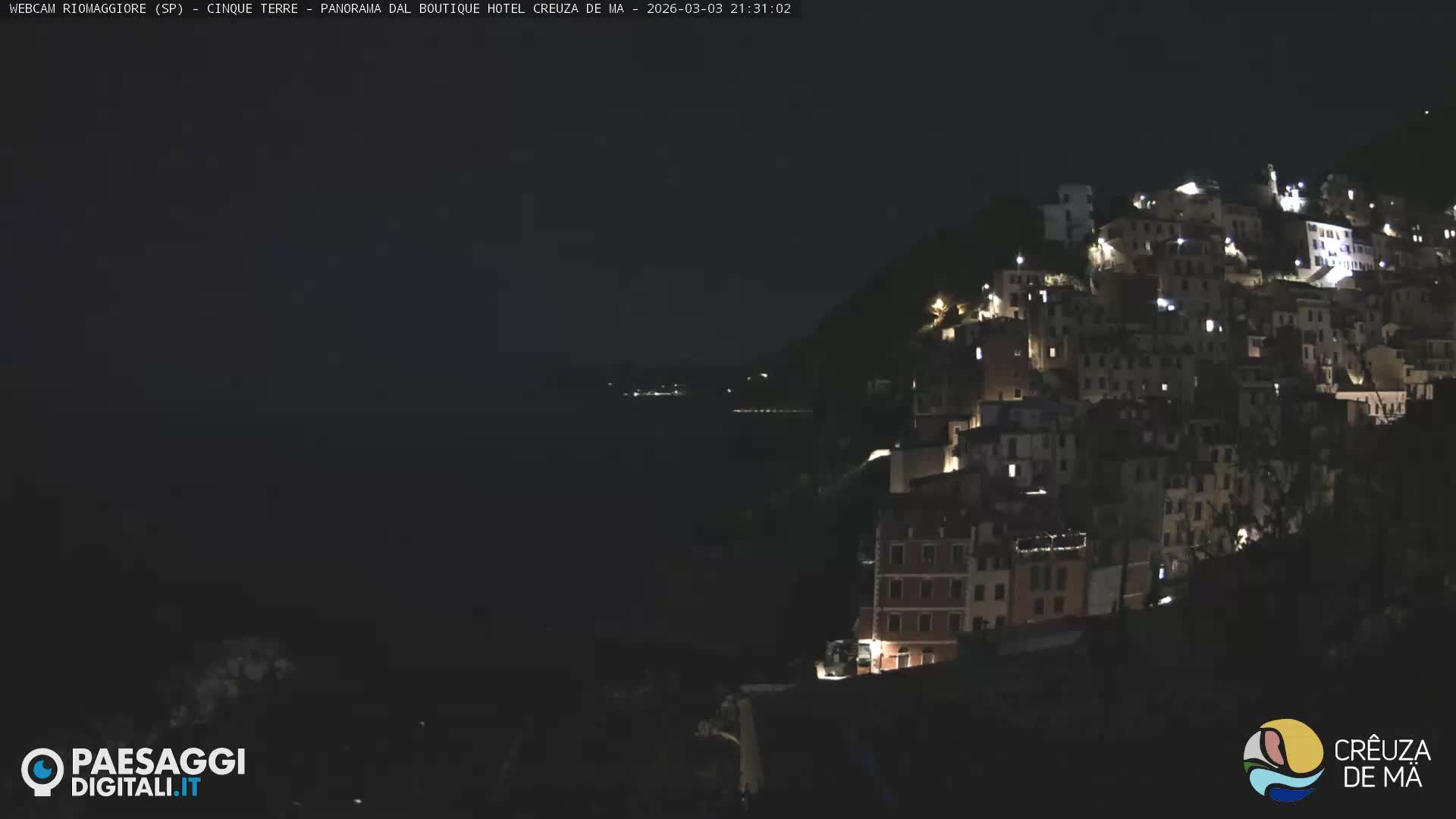 Cinque Terre, Riomaggiore Village Live Cam  - La Spezia, Liguria, Italy