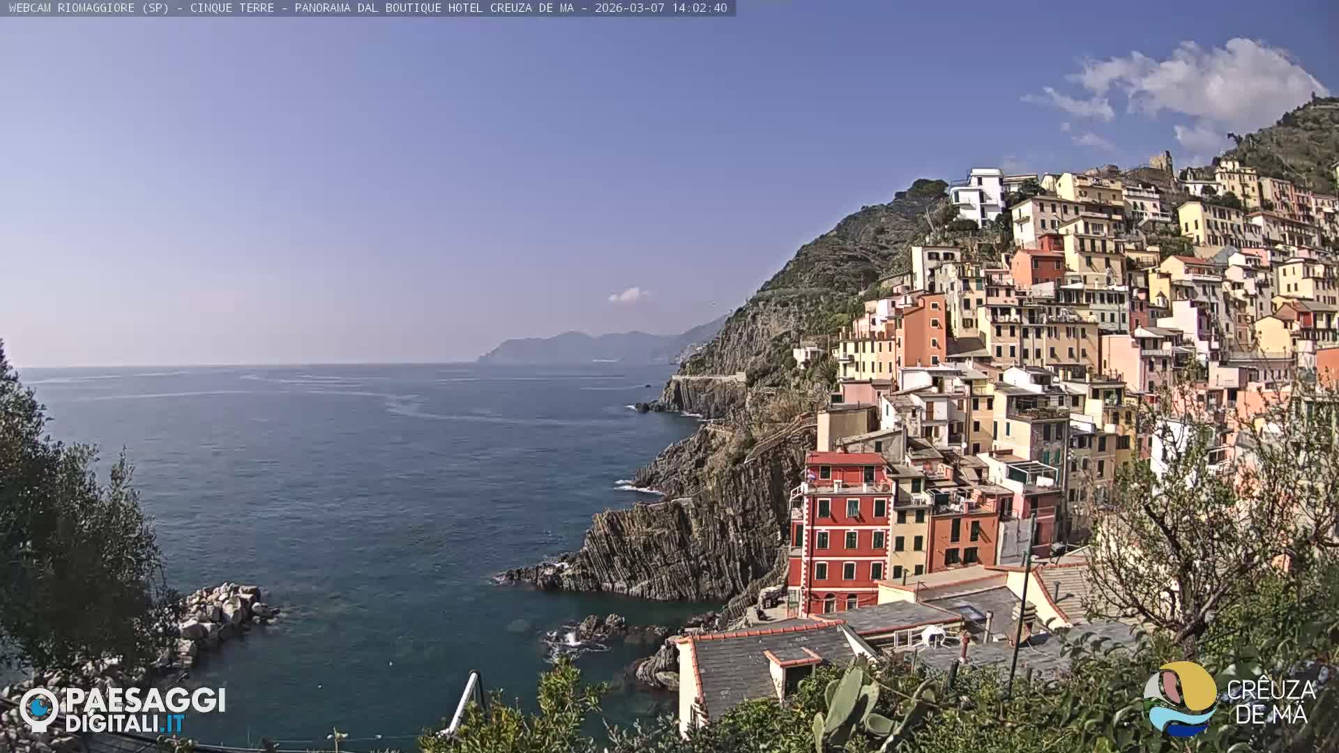 Cinque Terre, Riomaggiore Village Live Cam  - La Spezia, Liguria, Italy