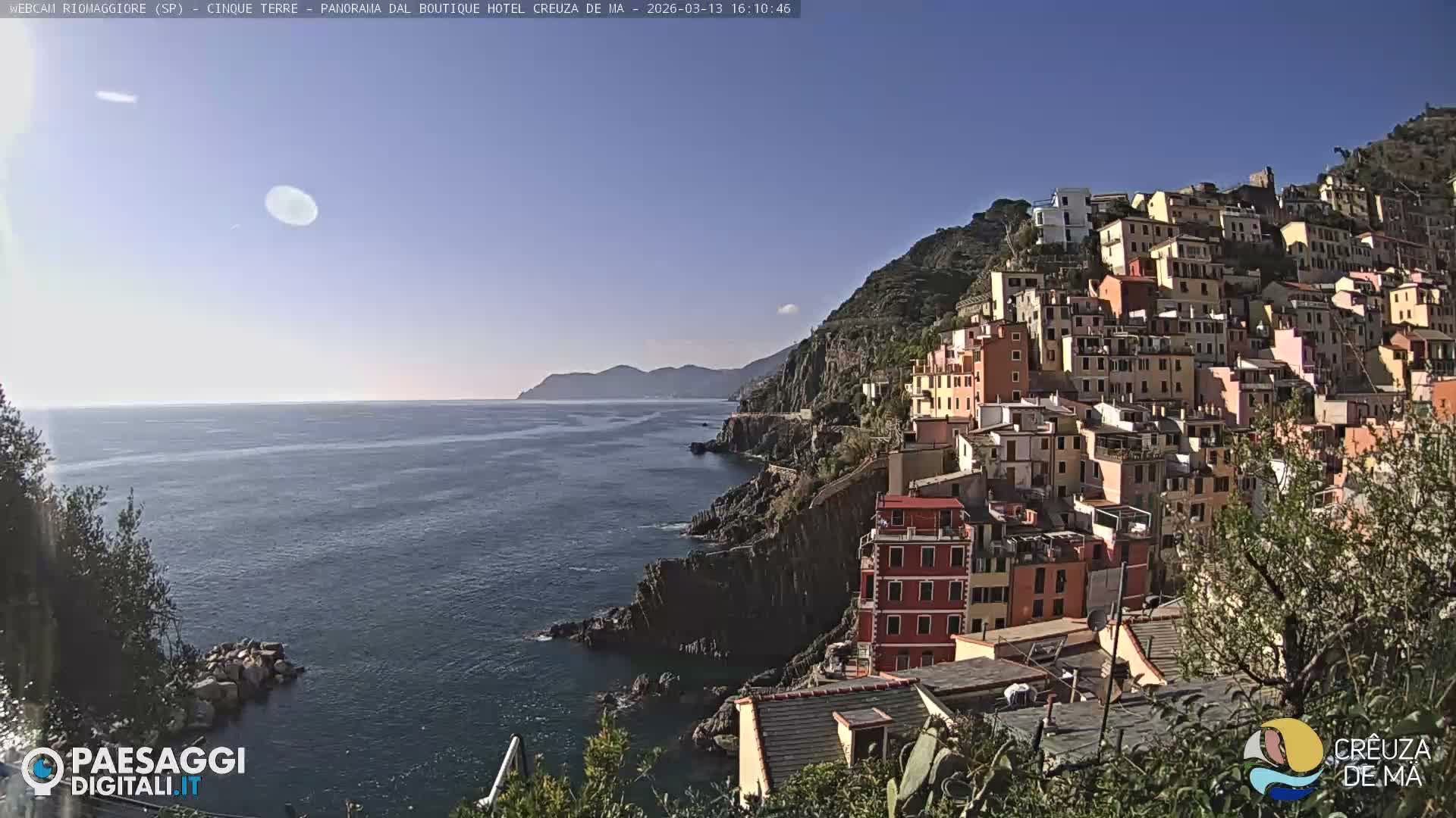 Cinque Terre, Riomaggiore Village Live Cam  - La Spezia, Liguria, Italy
