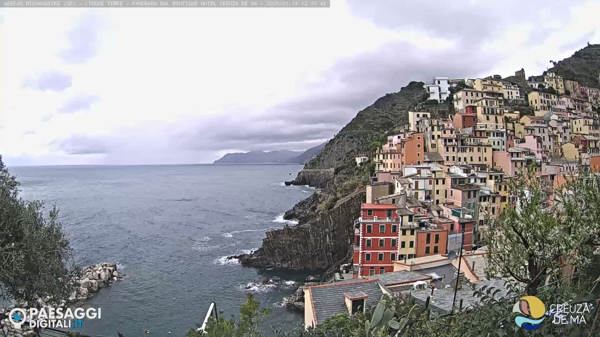 Cinque Terre, Riomaggiore Village Live Cam  - La Spezia, Liguria, Italy