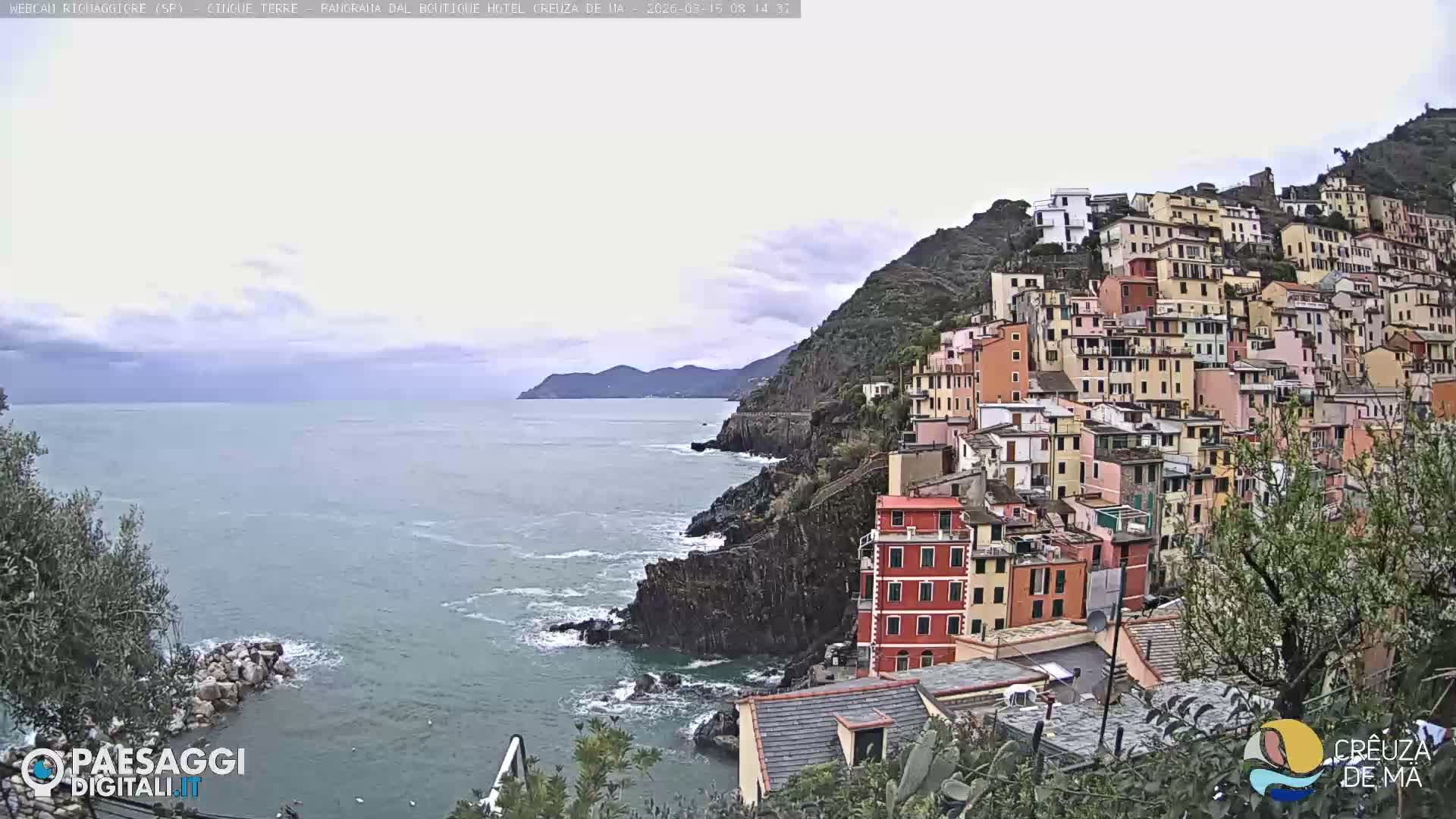 Cinque Terre, Riomaggiore Village Live Cam  - La Spezia, Liguria, Italy