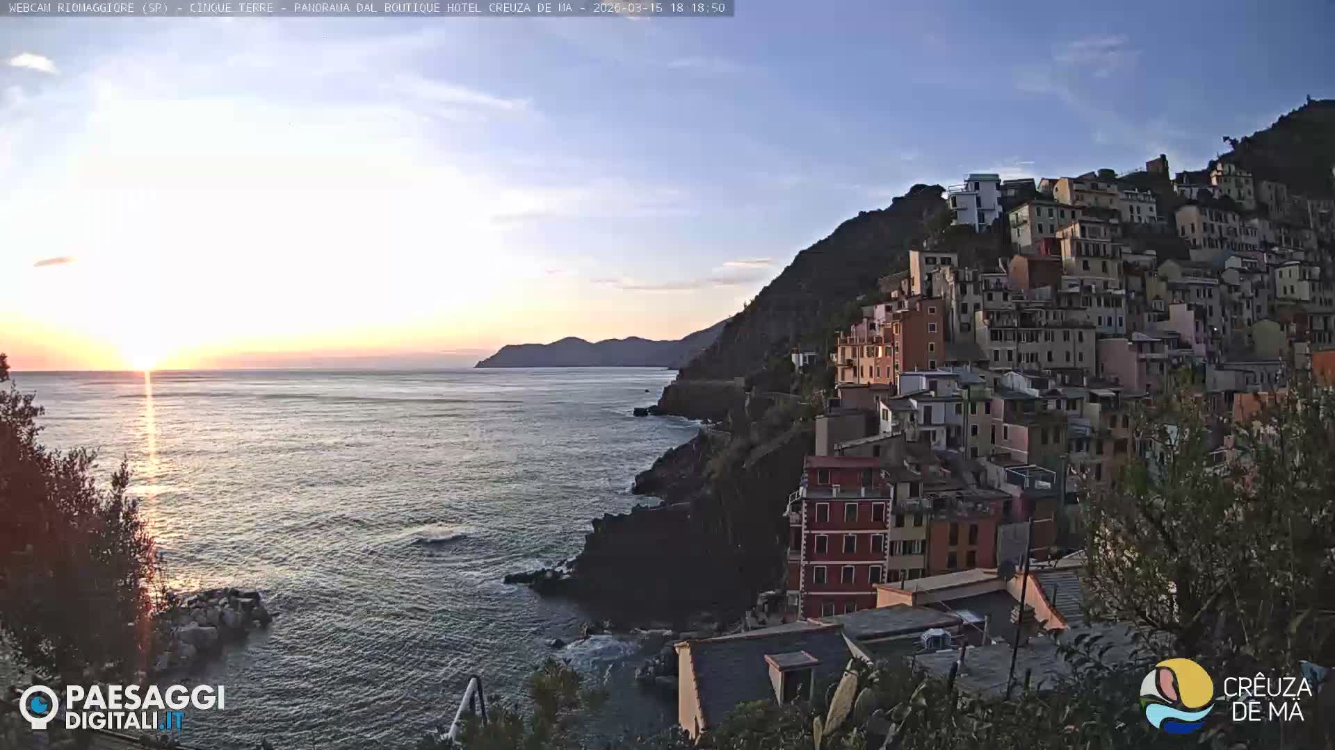 Cinque Terre, Riomaggiore Village Live Cam  - La Spezia, Liguria, Italy