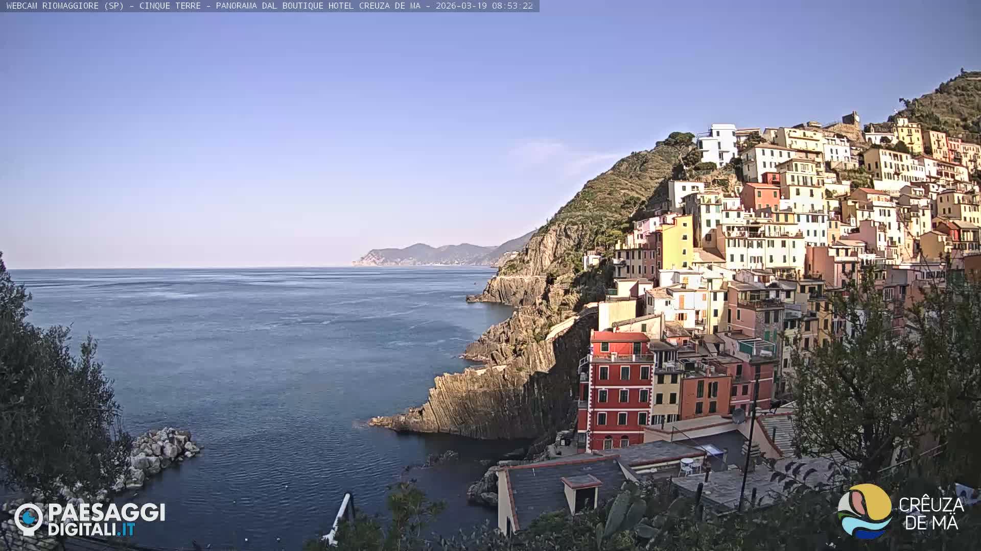 Cinque Terre, Riomaggiore Village Live Cam  - La Spezia, Liguria, Italy