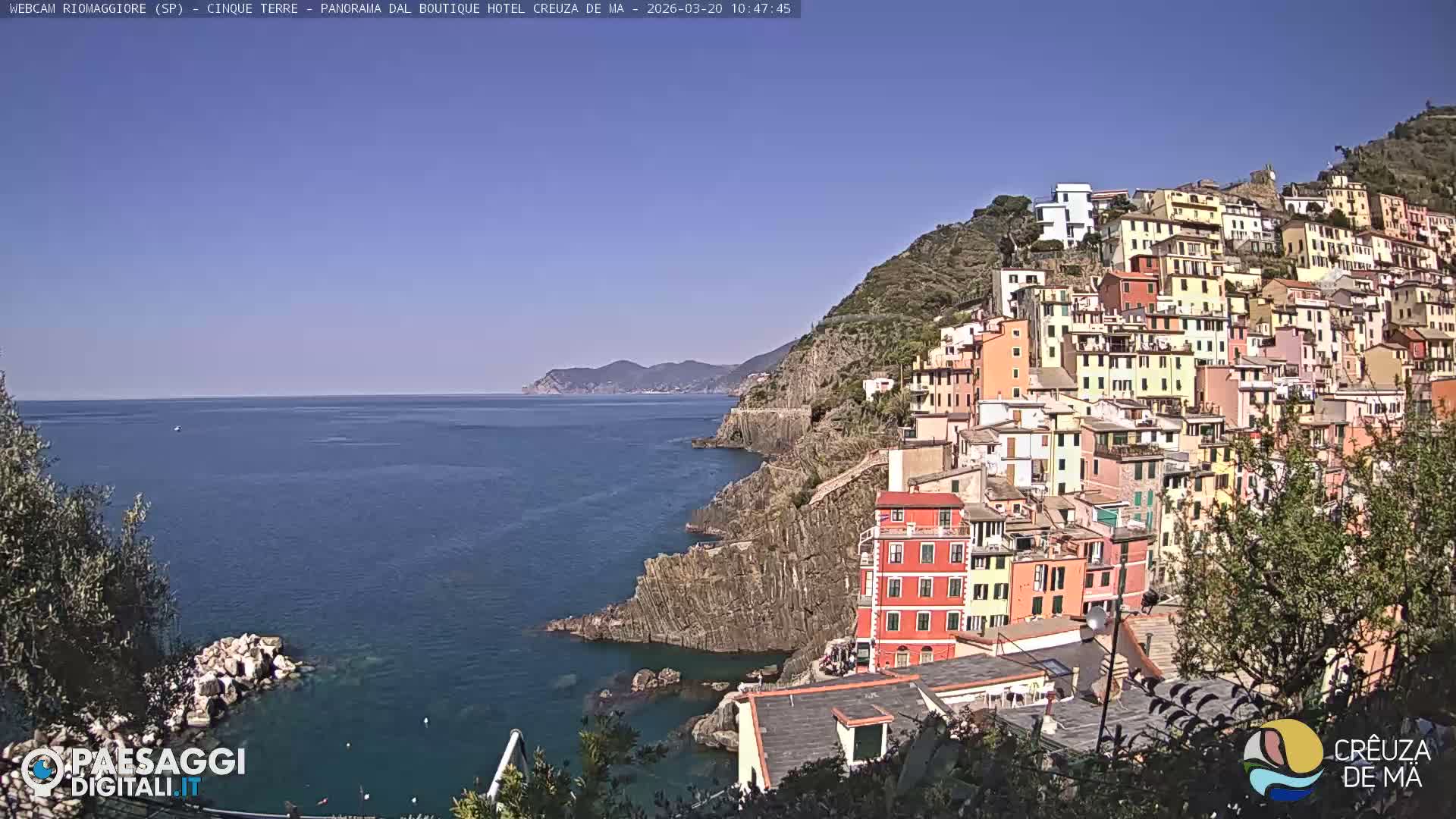 Cinque Terre, Riomaggiore Village Live Cam  - La Spezia, Liguria, Italy