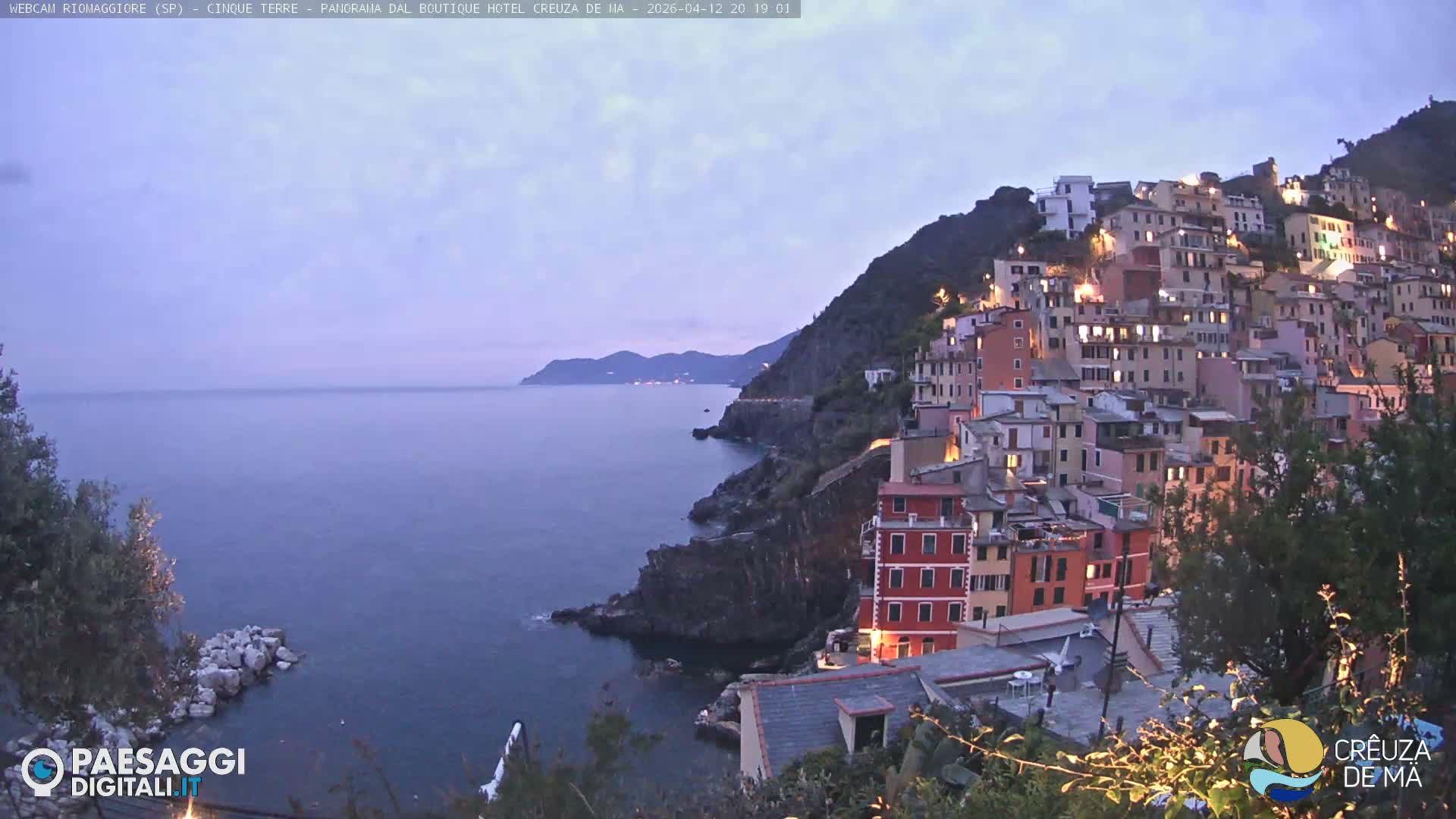 Cinque Terre, Riomaggiore Village Live Cam  - La Spezia, Liguria, Italy