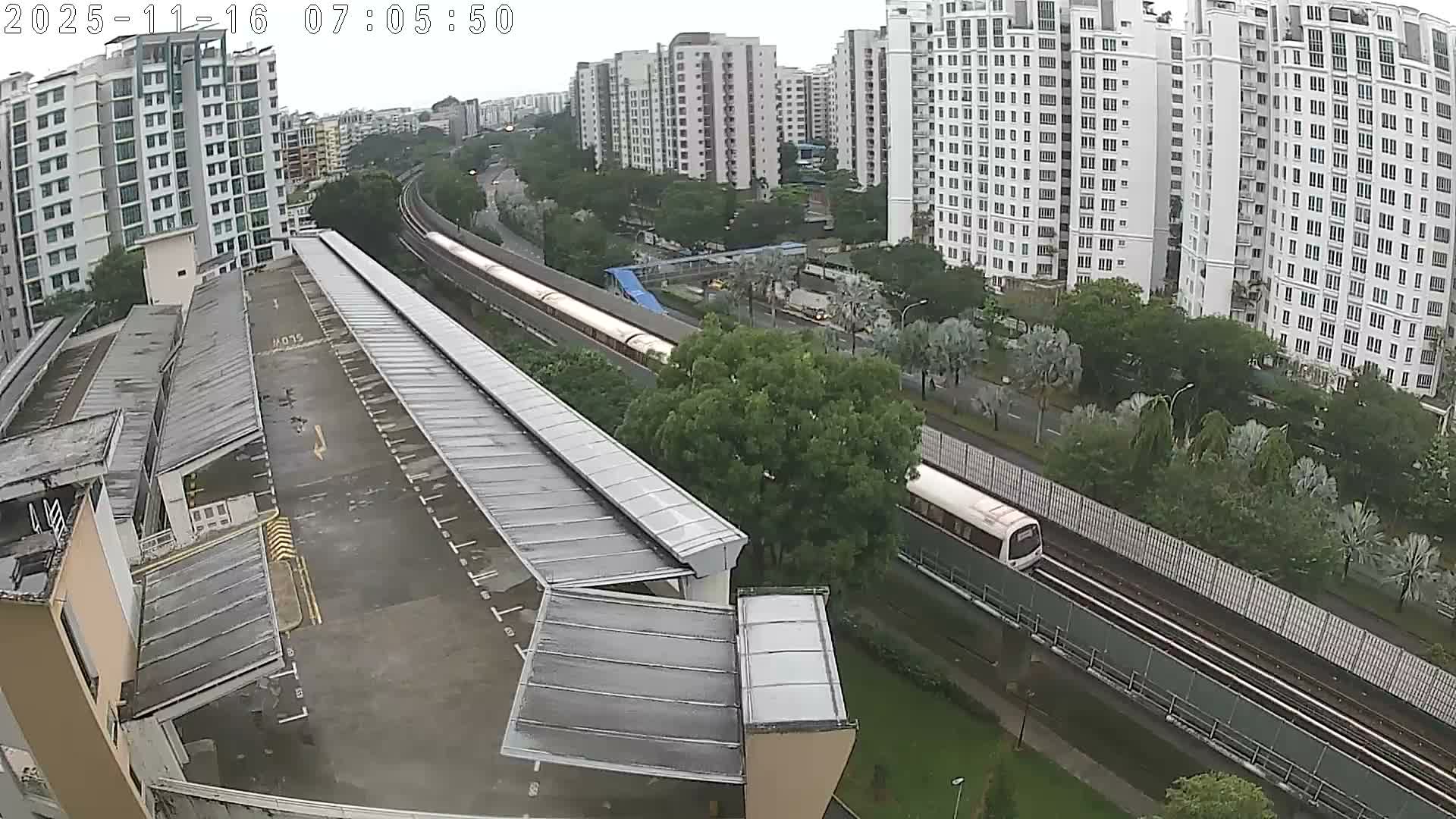 Singapore, Woodlands Avenue 7 & SMRT North South Metro Line Live Cam - Woodlands East, Woodlands, North West Region, Singapore