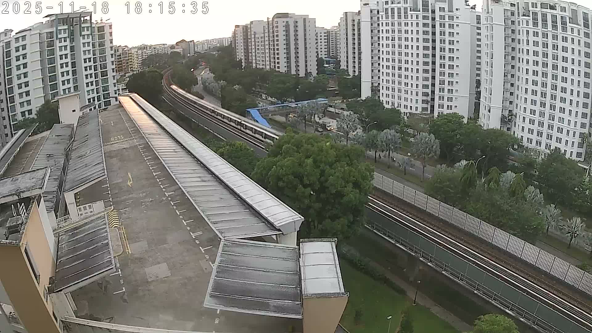 Singapore, Woodlands Avenue 7 & SMRT North South Metro Line Live Cam - Woodlands East, Woodlands, North West Region, Singapore