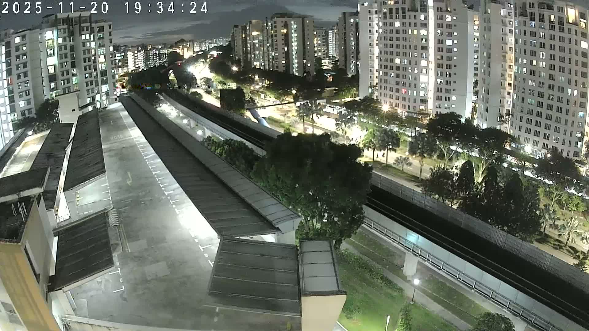 Singapore, Woodlands Avenue 7 & SMRT North South Metro Line Live Cam - Woodlands East, Woodlands, North West Region, Singapore