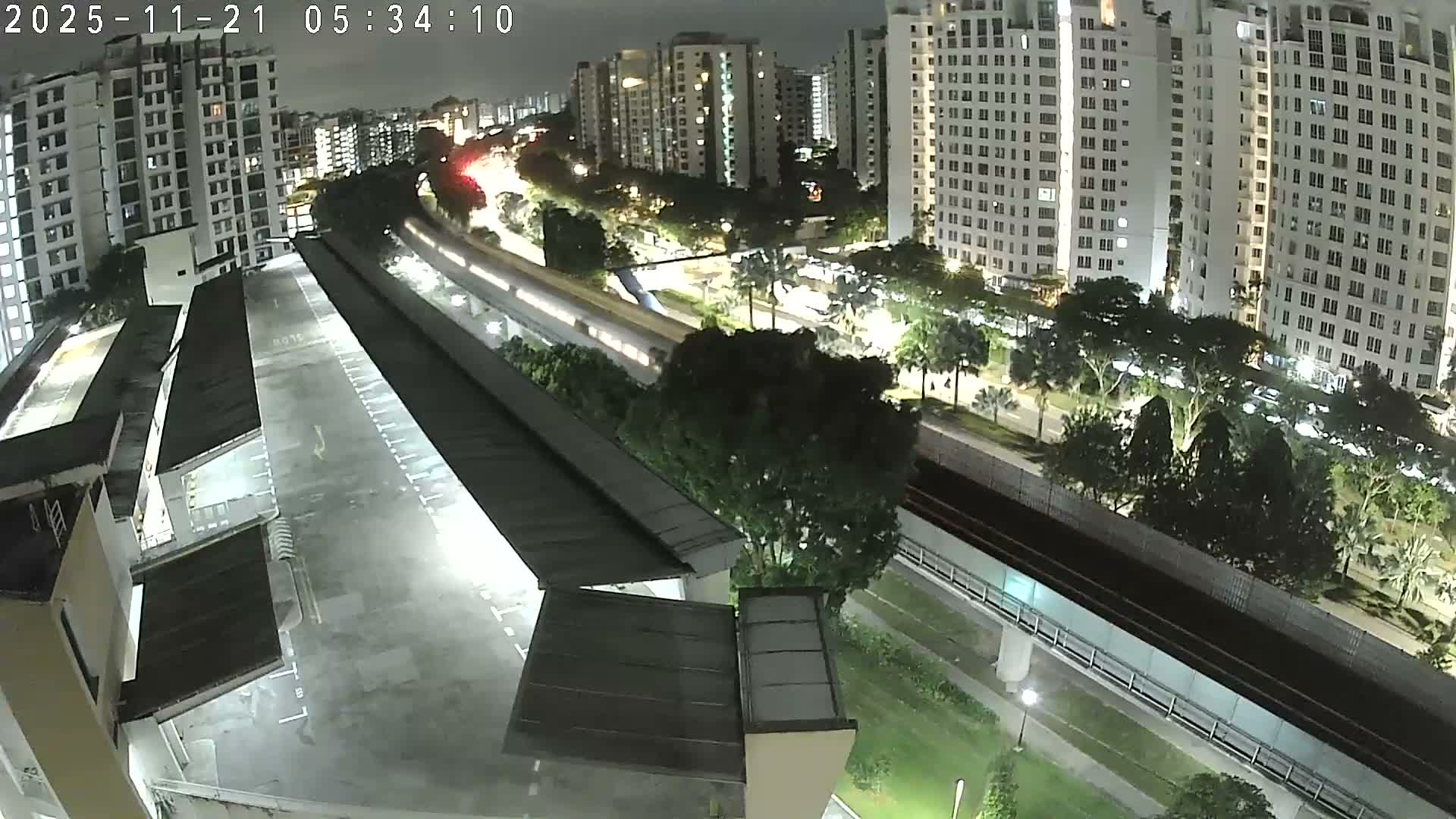 Singapore, Woodlands Avenue 7 & SMRT North South Metro Line Live Cam - Woodlands East, Woodlands, North West Region, Singapore