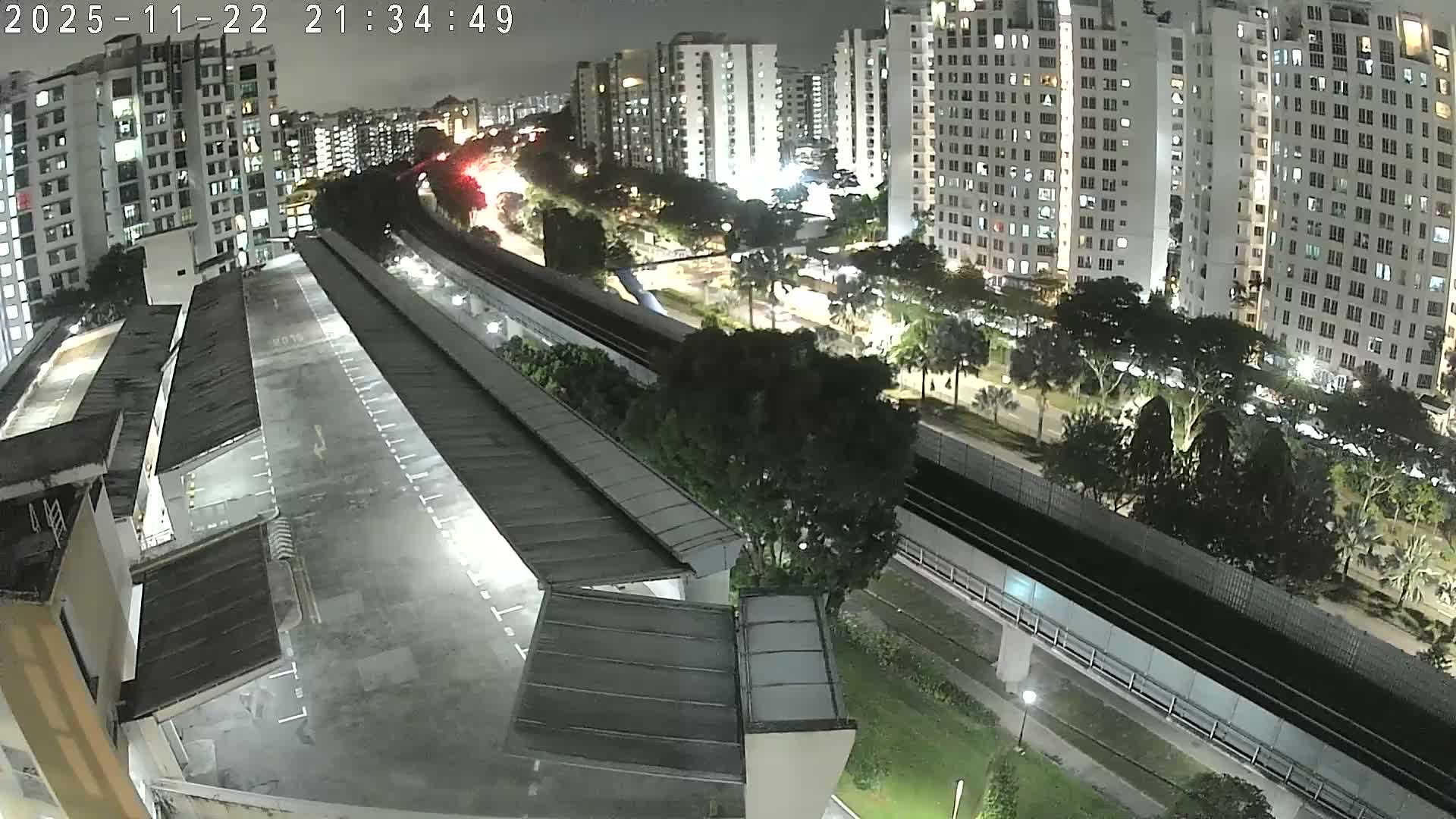 Singapore, Woodlands Avenue 7 & SMRT North South Metro Line Live Cam - Woodlands East, Woodlands, North West Region, Singapore