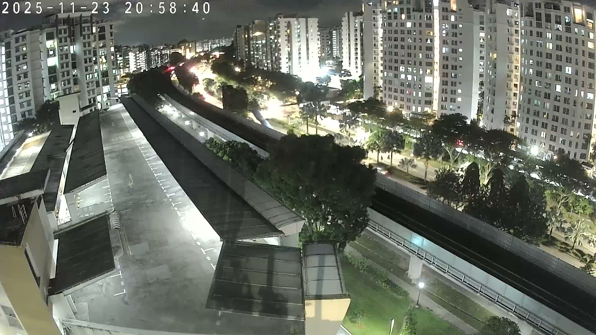 Singapore, Woodlands Avenue 7 & SMRT North South Metro Line Live Cam - Woodlands East, Woodlands, North West Region, Singapore