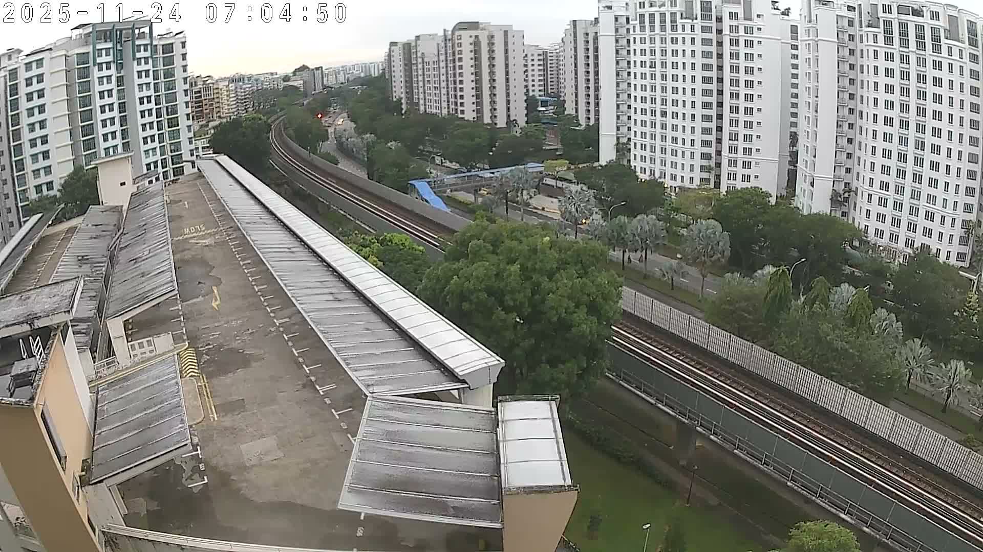 Singapore, Woodlands Avenue 7 & SMRT North South Metro Line Live Cam - Woodlands East, Woodlands, North West Region, Singapore