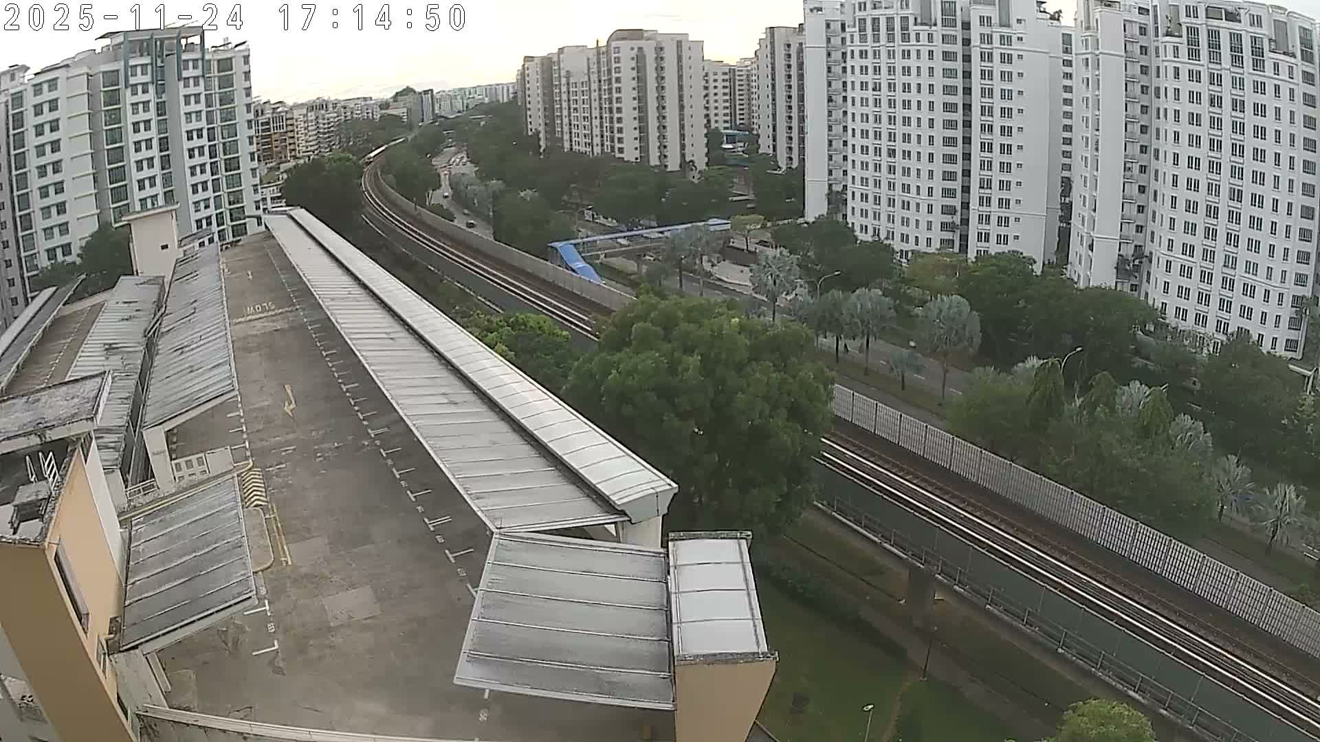 Singapore, Woodlands Avenue 7 & SMRT North South Metro Line Live Cam - Woodlands East, Woodlands, North West Region, Singapore