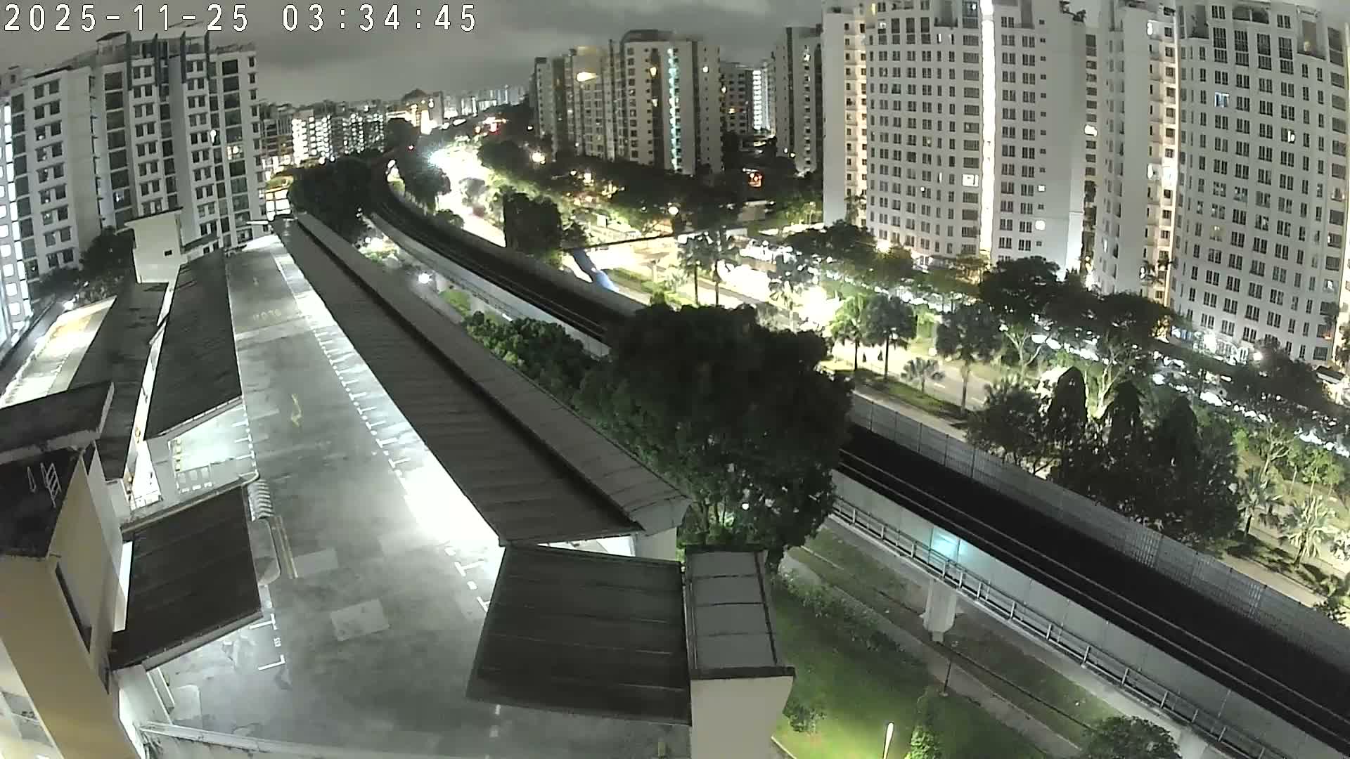 Singapore, Woodlands Avenue 7 & SMRT North South Metro Line Live Cam - Woodlands East, Woodlands, North West Region, Singapore