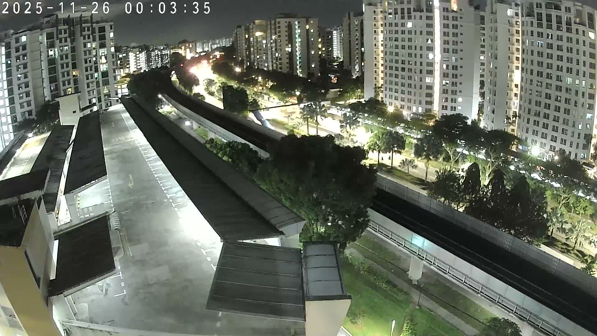 Singapore, Woodlands Avenue 7 & SMRT North South Metro Line Live Cam - Woodlands East, Woodlands, North West Region, Singapore