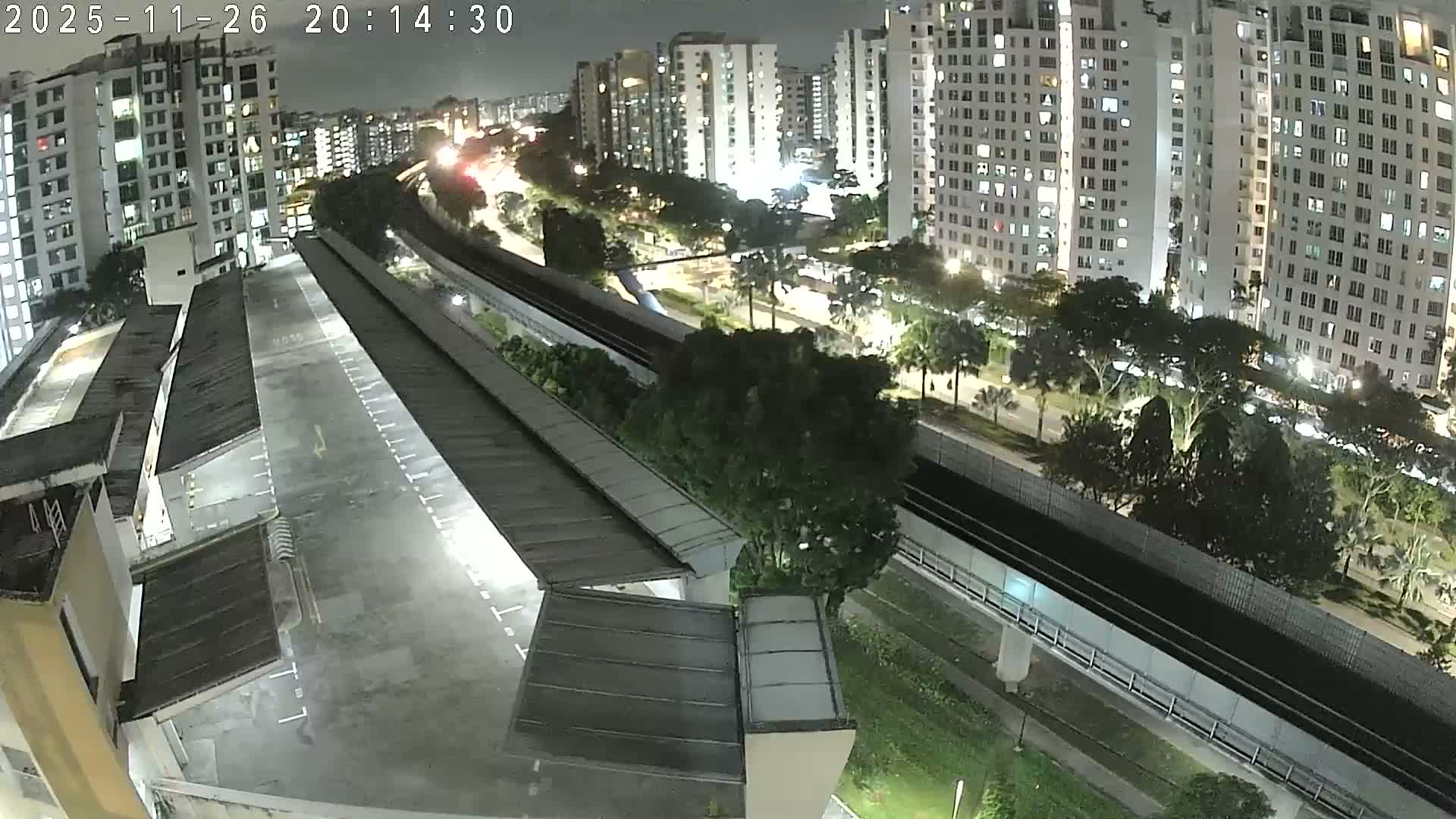 Singapore, Woodlands Avenue 7 & SMRT North South Metro Line Live Cam - Woodlands East, Woodlands, North West Region, Singapore