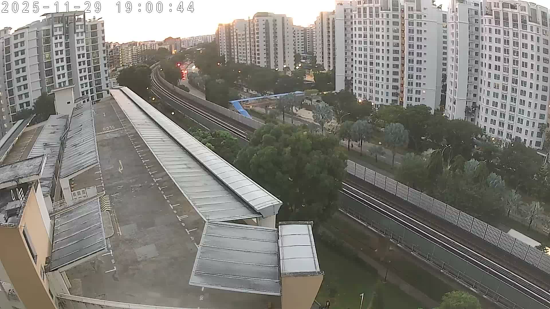 Singapore, Woodlands Avenue 7 & SMRT North South Metro Line Live Cam - Woodlands East, Woodlands, North West Region, Singapore