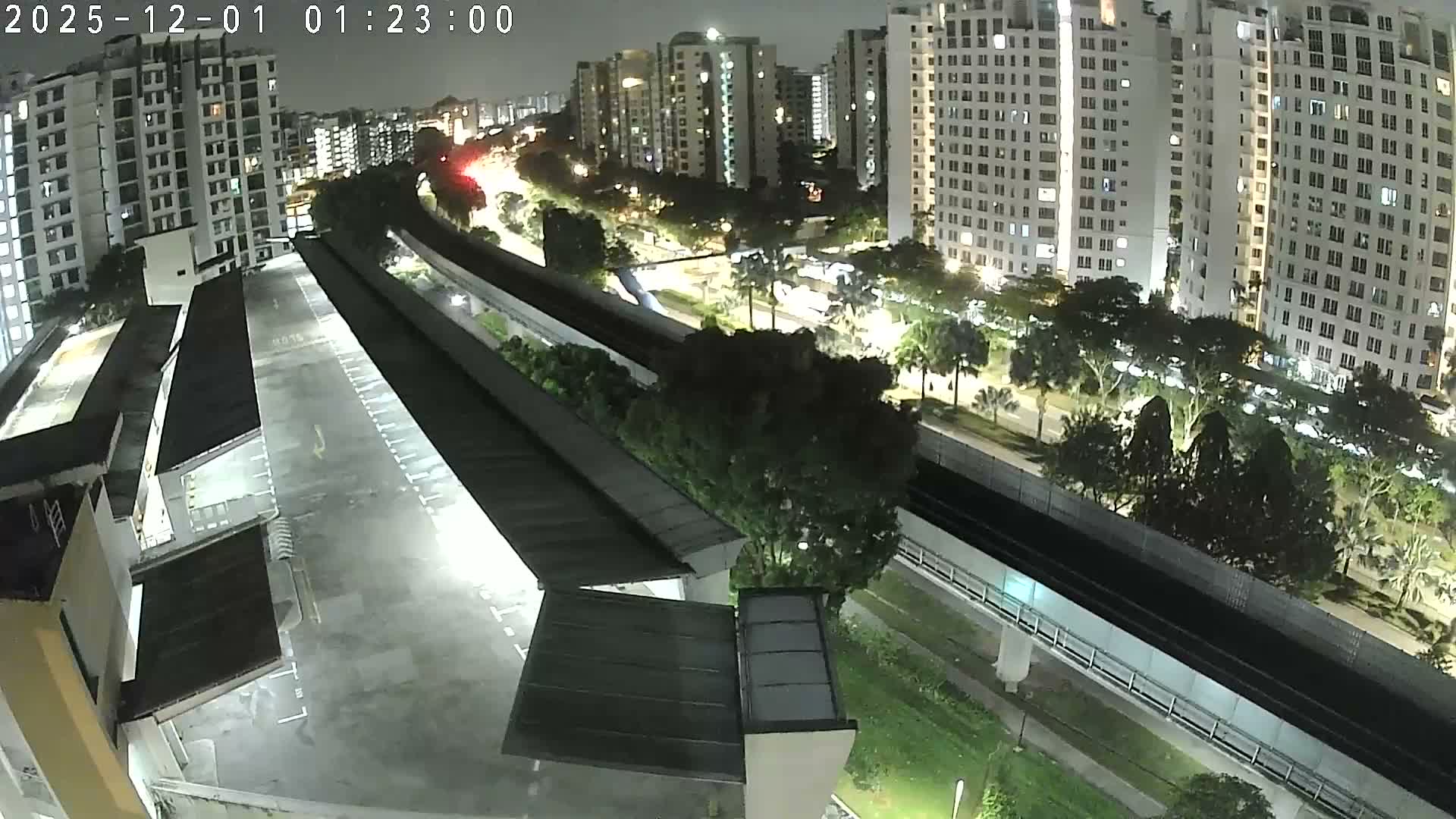 Singapore, Woodlands Avenue 7 & SMRT North South Metro Line Live Cam - Woodlands East, Woodlands, North West Region, Singapore