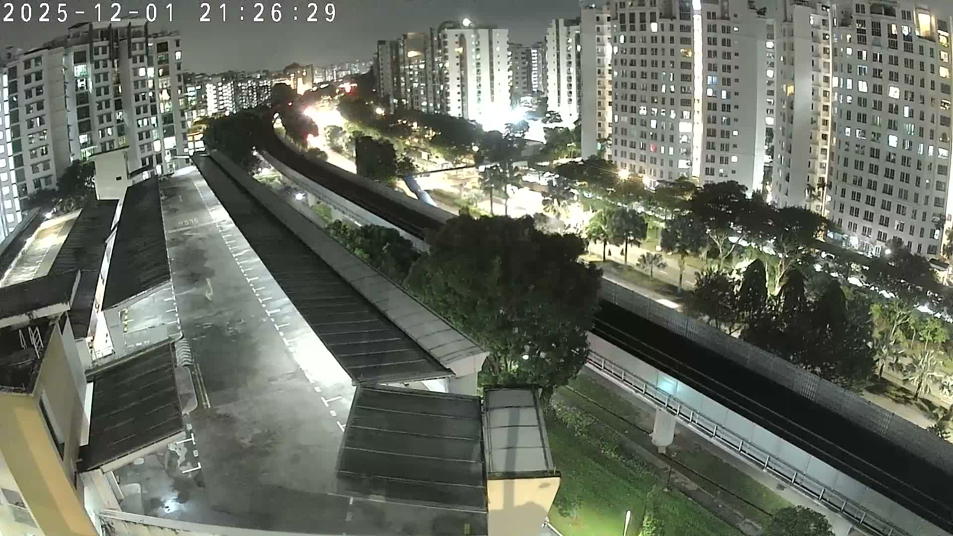 Singapore, Woodlands Avenue 7 & SMRT North South Metro Line Live Cam - Woodlands East, Woodlands, North West Region, Singapore