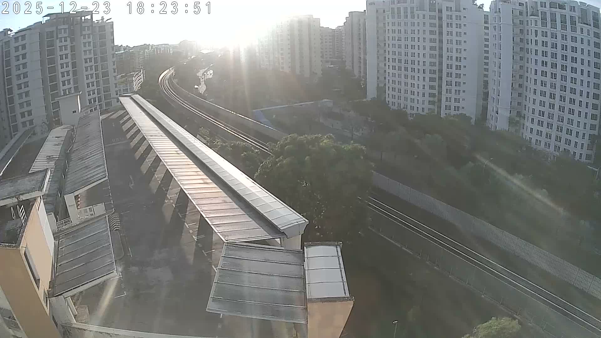 Singapore, Woodlands Avenue 7 & SMRT North South Metro Line Live Cam - Woodlands East, Woodlands, North West Region, Singapore